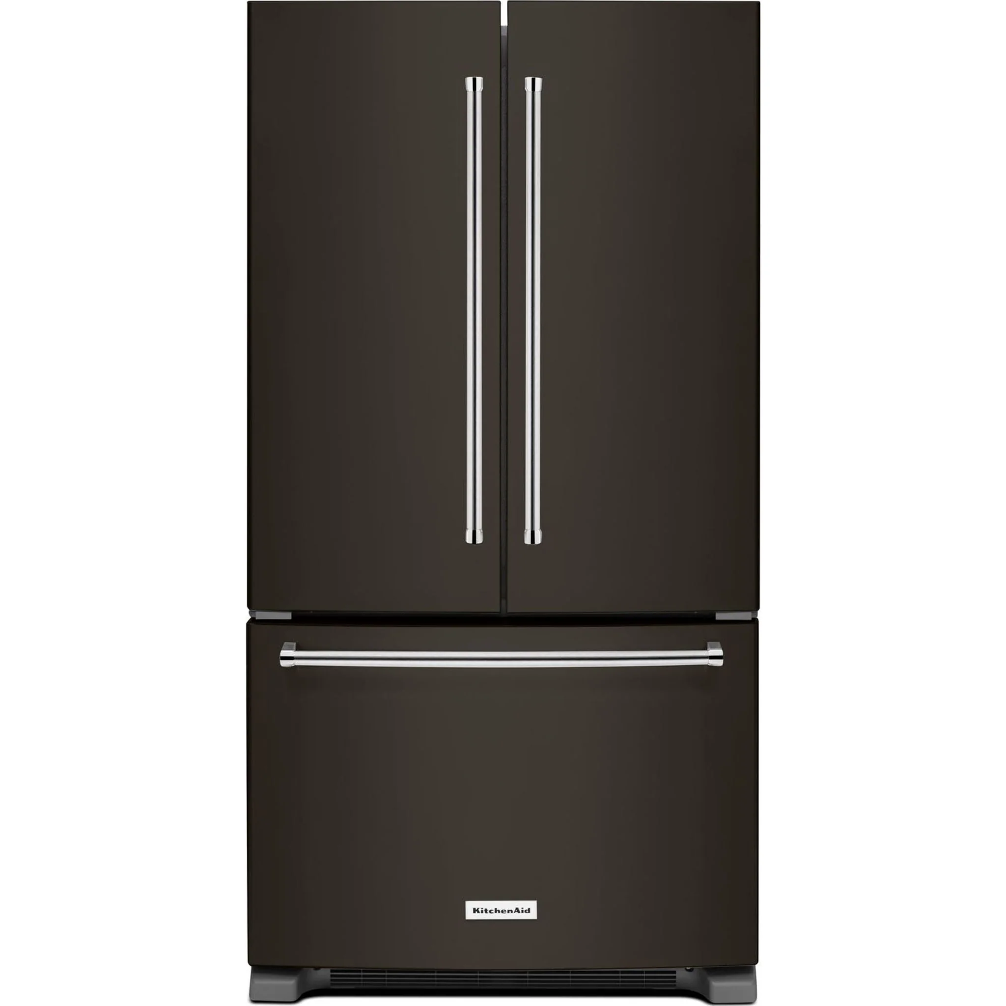 KitchenAid 25 Cu. Ft. 36-Width Standard Depth French Door Refrigerator with Interior Dispense and PrintShieldFinish -Black Stainless (KRFF305EBS) - Image 2