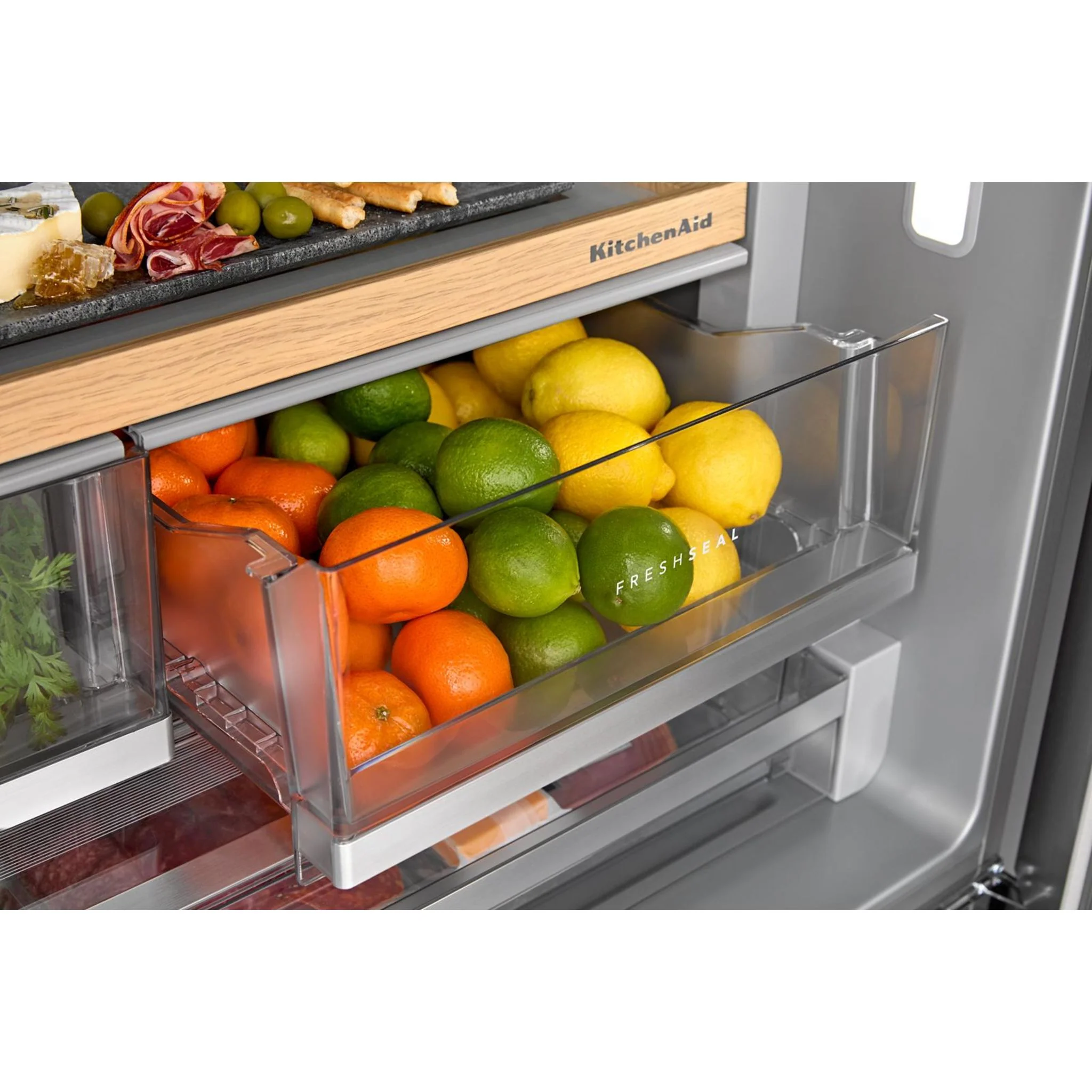 KitchenAid 31 cu. ft. French Door Refrigerator with Interior Water and Ice -PrintShield Stainless (KRFF336SPS) - Image 17