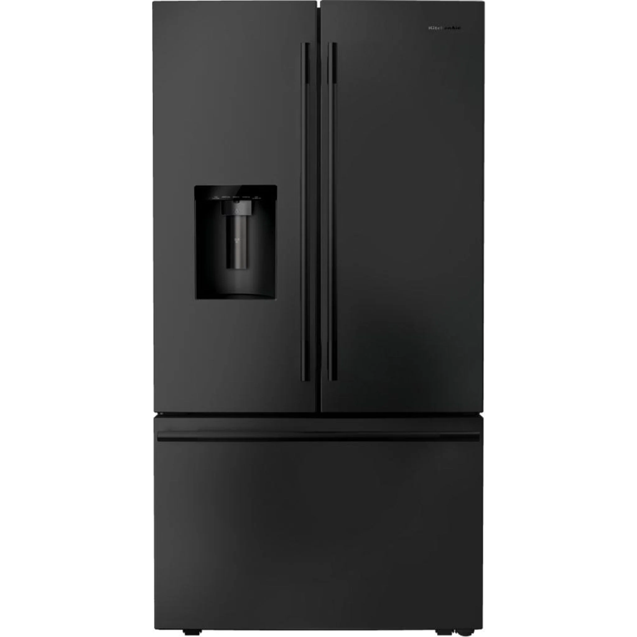 KitchenAid 30 cu. ft. French Door Refrigerator with Exterior Water and Ice - Black Ore (KRFF436SBE)