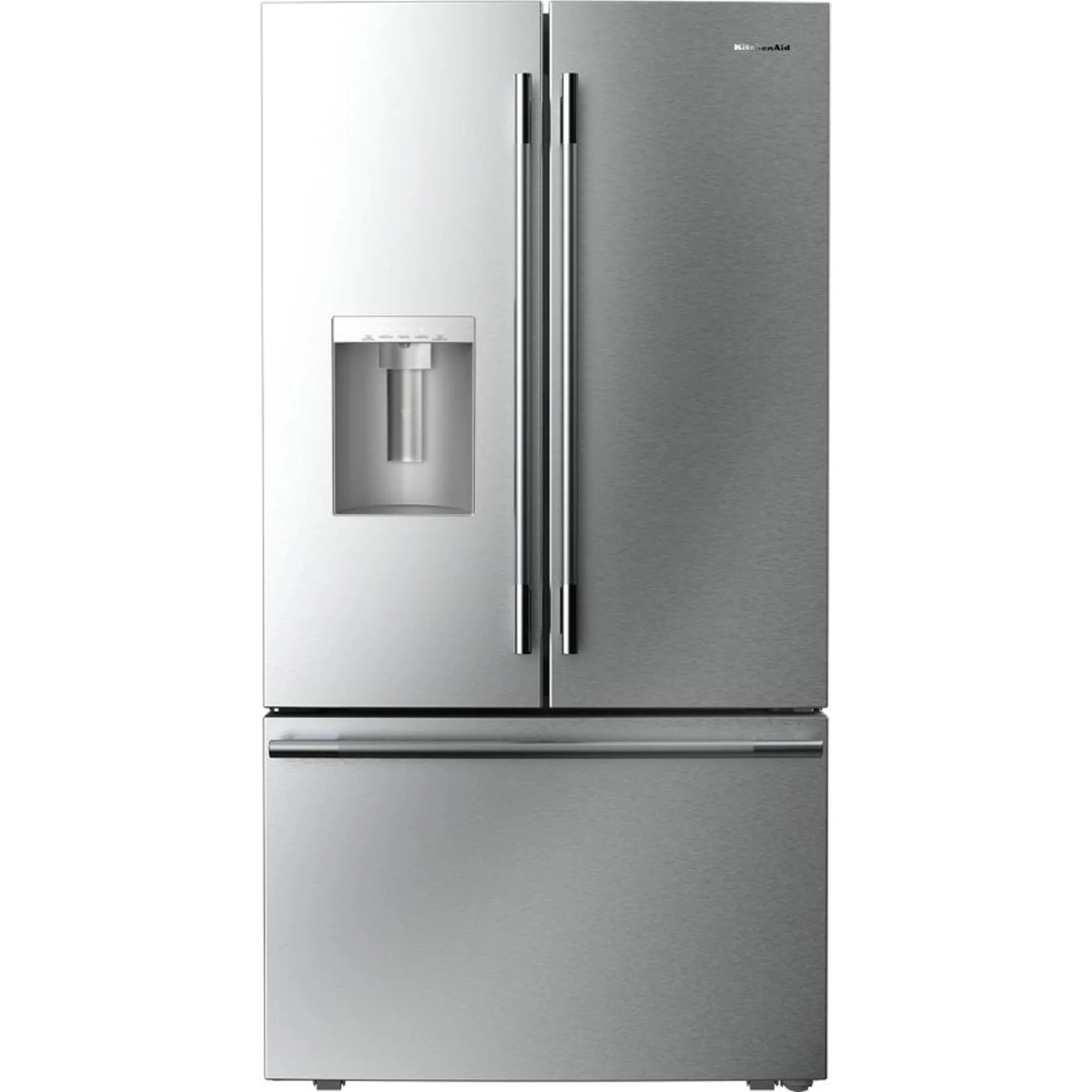 KitchenAid 30 cu. ft. French Door Refrigerator with Exterior Water and Ice -PrintShield Stainless (KRFF436SPS)