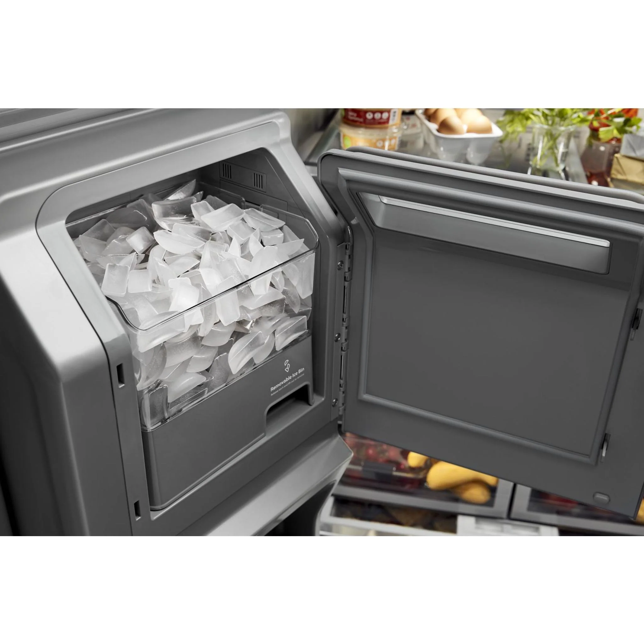 KitchenAid 26.8 cu.ft. Standard-Depth French Door Refrigerator with Exterior Ice and Water Dispenser - Stainless Steel with PrintShield™ Finish (KRFF577KPS) - Image 24