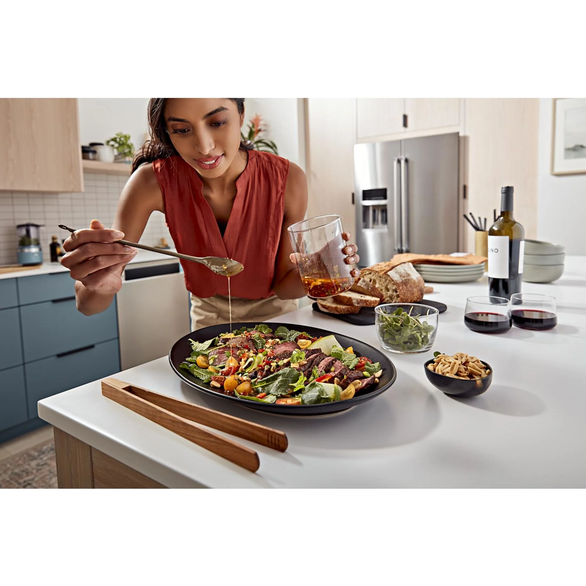 KitchenAid 26.8 cu.ft. Standard-Depth French Door Refrigerator with Exterior Ice and Water Dispenser - Stainless Steel with PrintShield™ Finish (KRFF577KPS) - Image 6