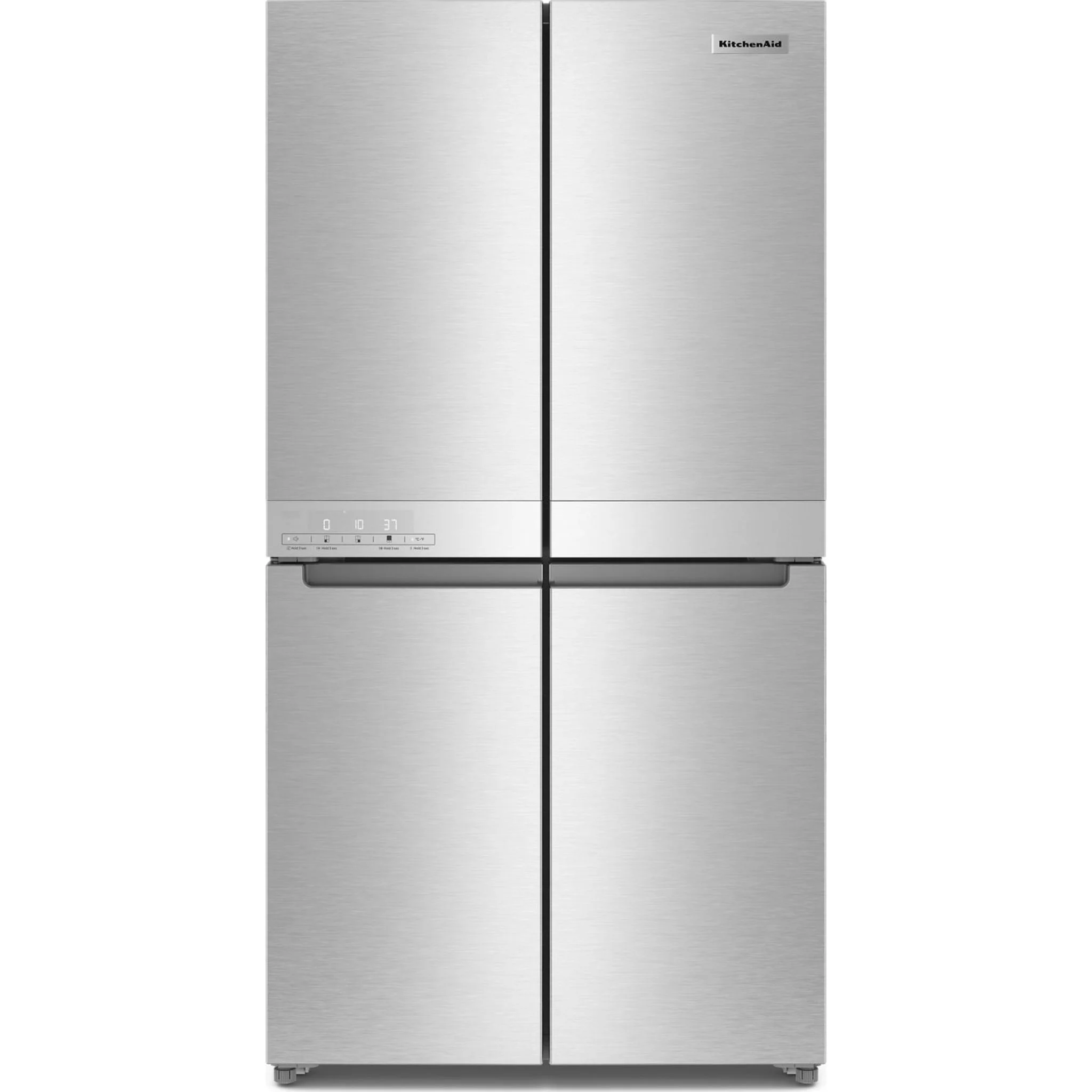 KitchenAid 19.4 cu. ft. 36-inch wide Counter-Depth 4-Door Refrigerator with PrintShieldFinish -PrintShield™ Stainless Finish (KRQC506MPS)