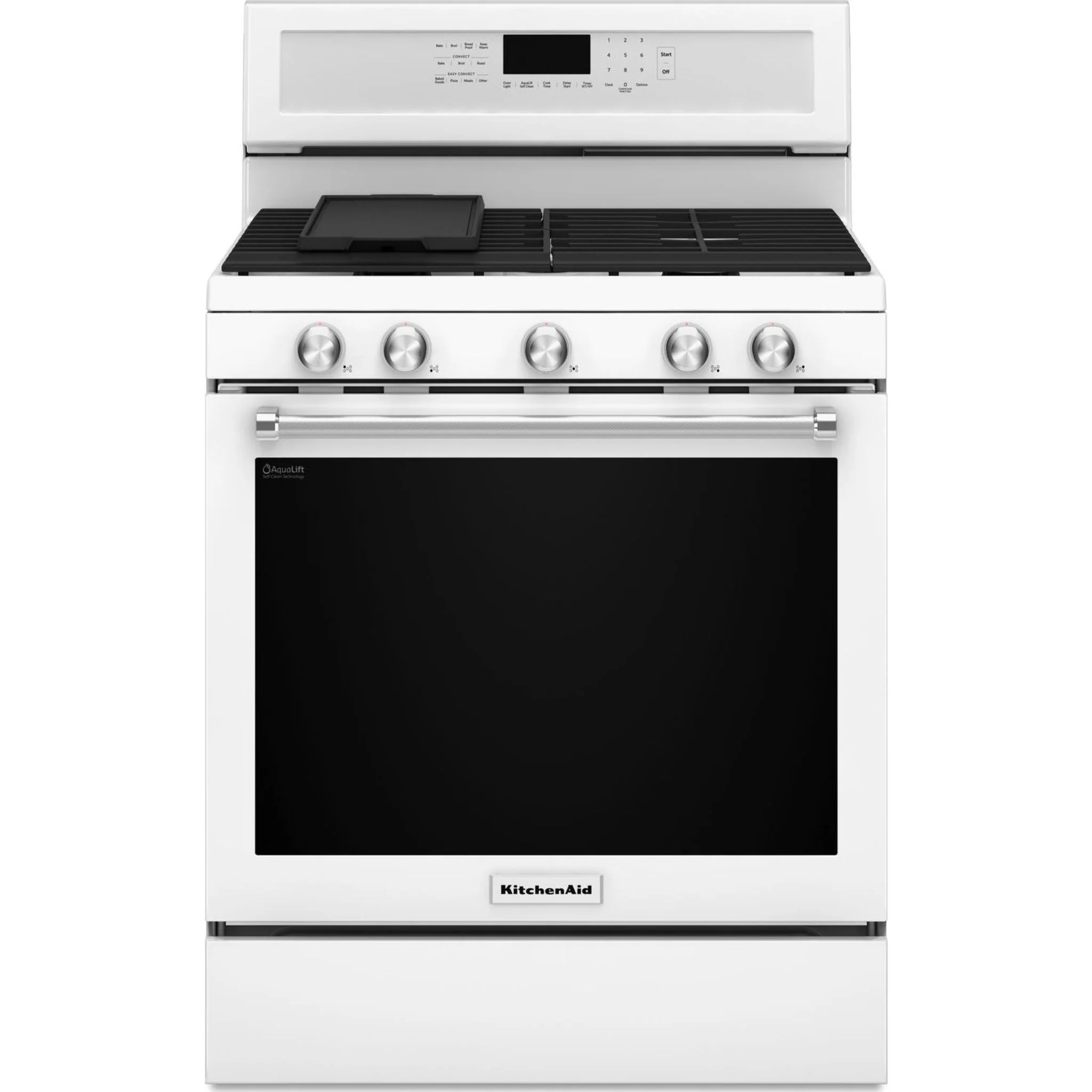 KitchenAid 30" 5-Burner Gas Convection Range - White (KFGG500EWH) - Image 12