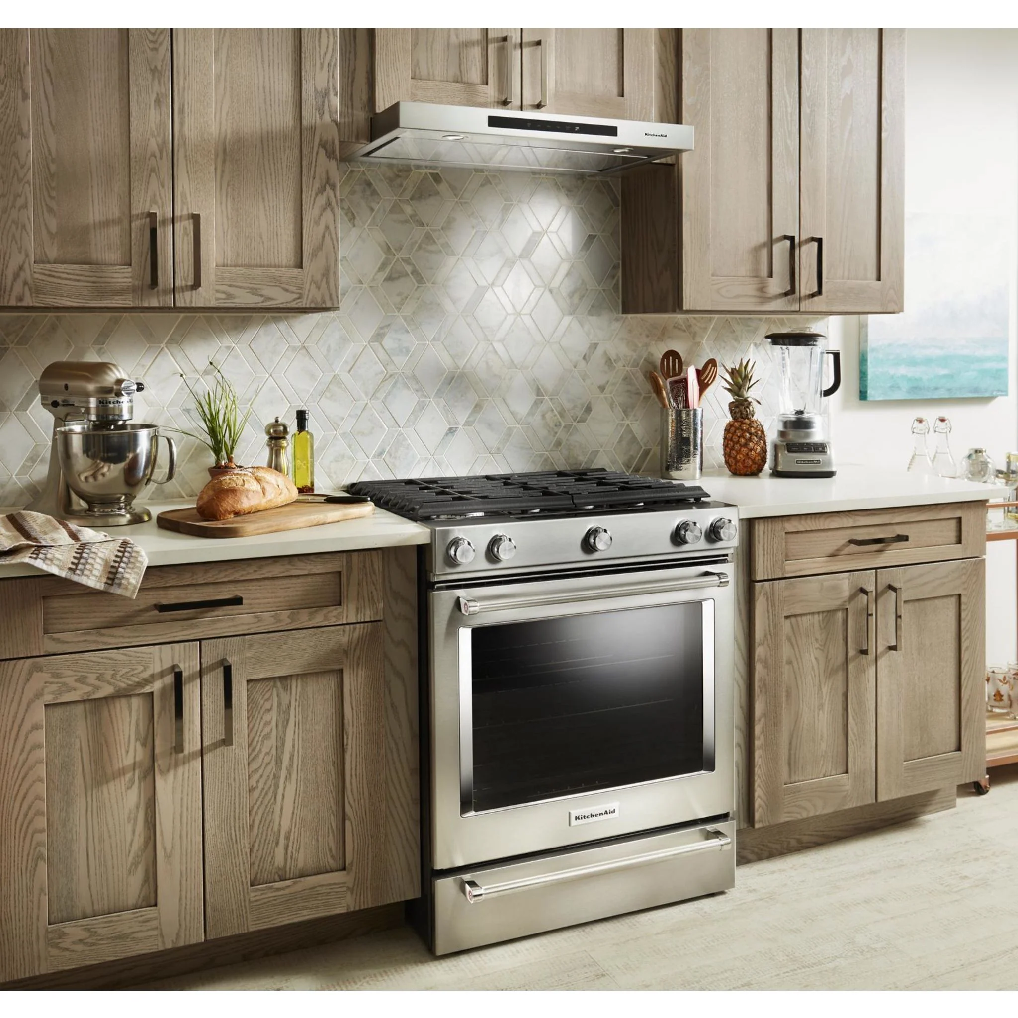 KitchenAid 30" 5-Burner Gas Convection Front Control Range - Stainless Steel (KSGG700ESS) - Image 21
