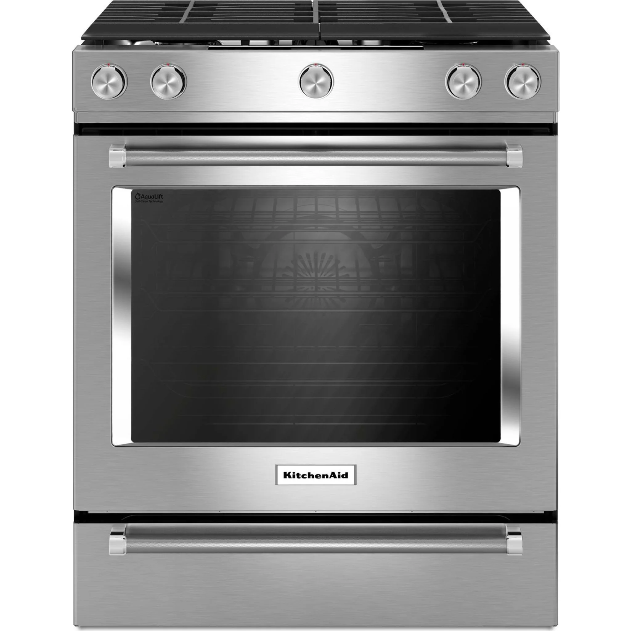 KitchenAid 30" 5-Burner Gas Convection Front Control Range - Stainless Steel (KSGG700ESS) - Image 3