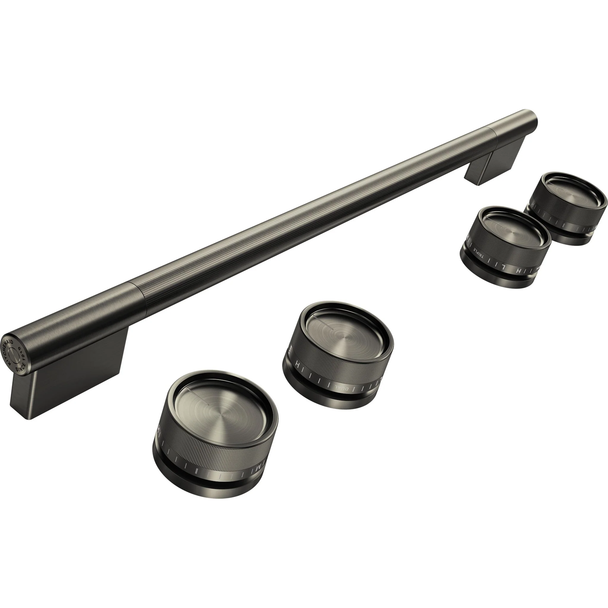 KitchenAid Black Ore Handle and Knob Hardware Accessory Kit for Slide-In Convection Range - Black Ore (W11773969)