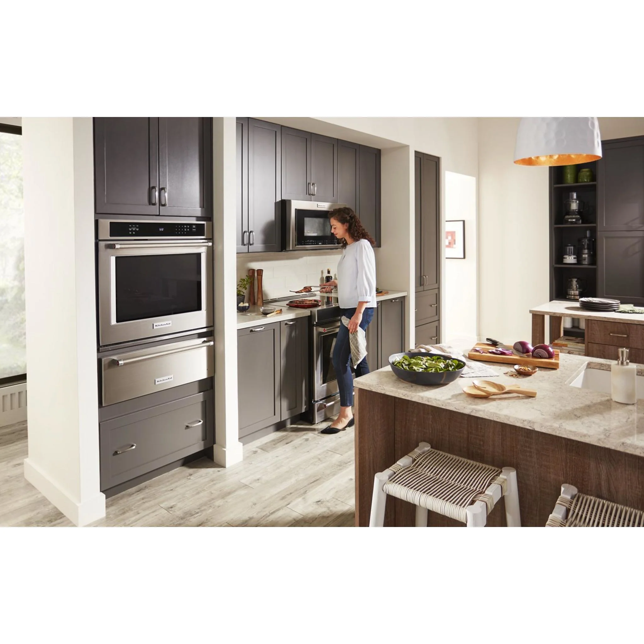 KitchenAid 30" 4-Element Induction Convection Front Control Range with Baking Drawer (KSIB900ESS) - Image 37