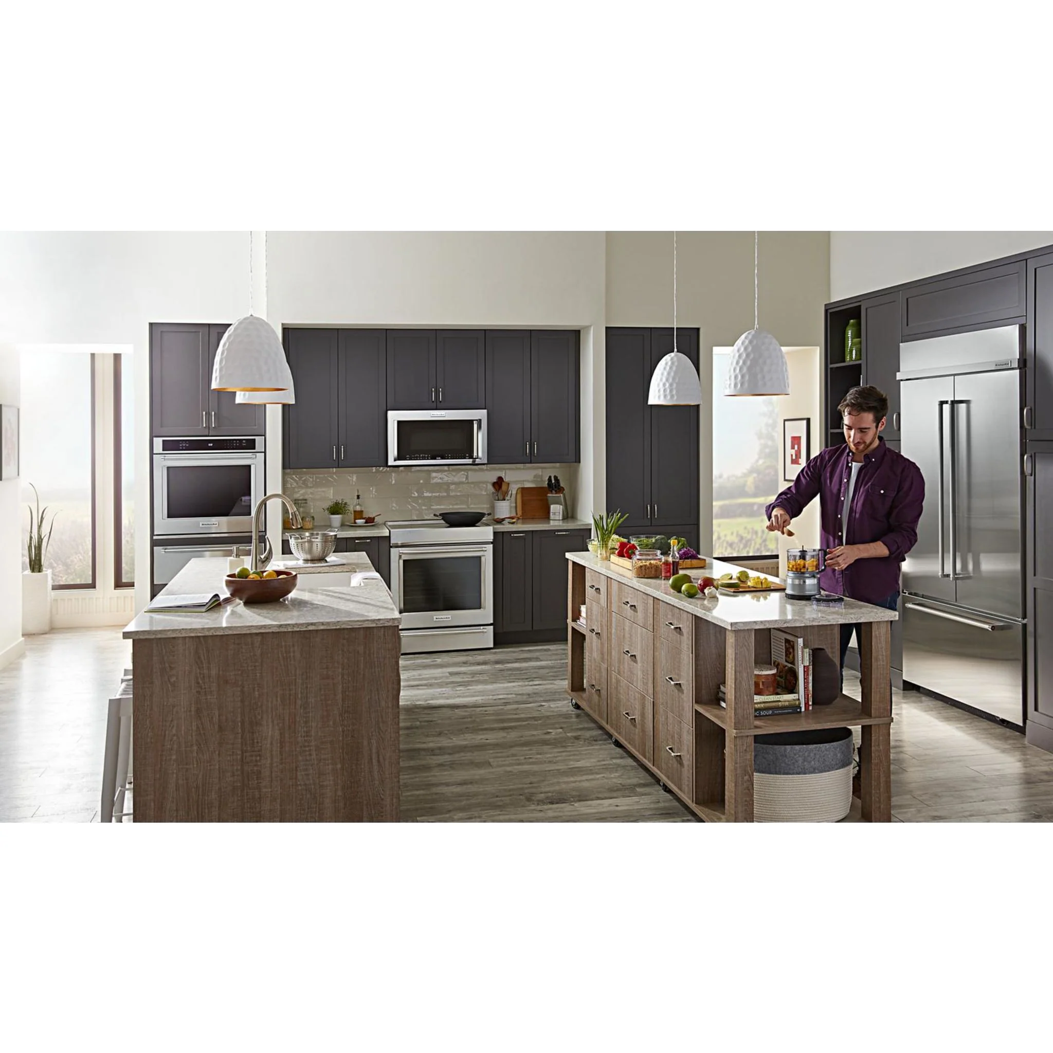 KitchenAid 30" 4-Element Induction Convection Front Control Range with Baking Drawer (KSIB900ESS) - Image 65