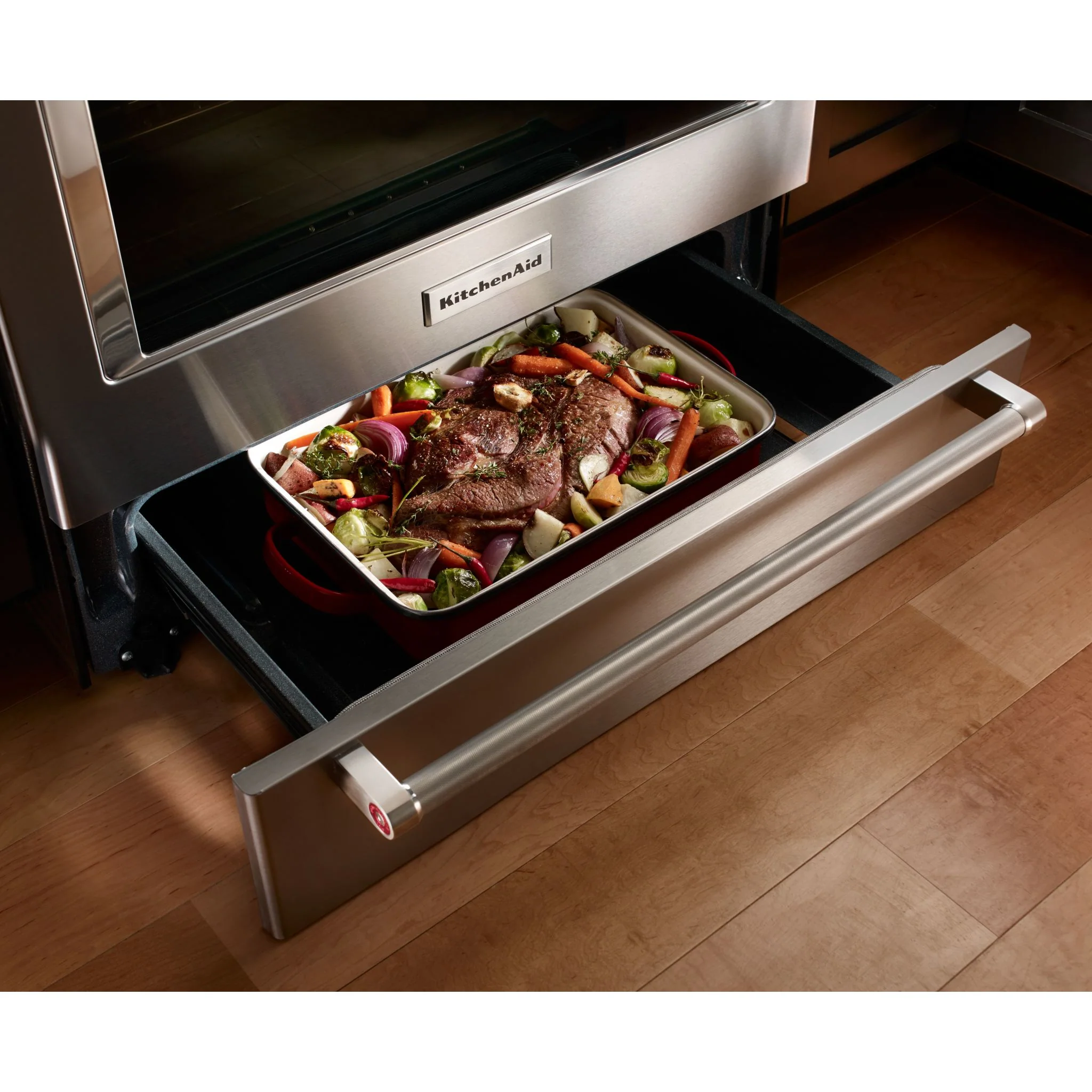 KitchenAid 30" 4-Element Induction Convection Front Control Range with Baking Drawer (KSIB900ESS) - Image 7