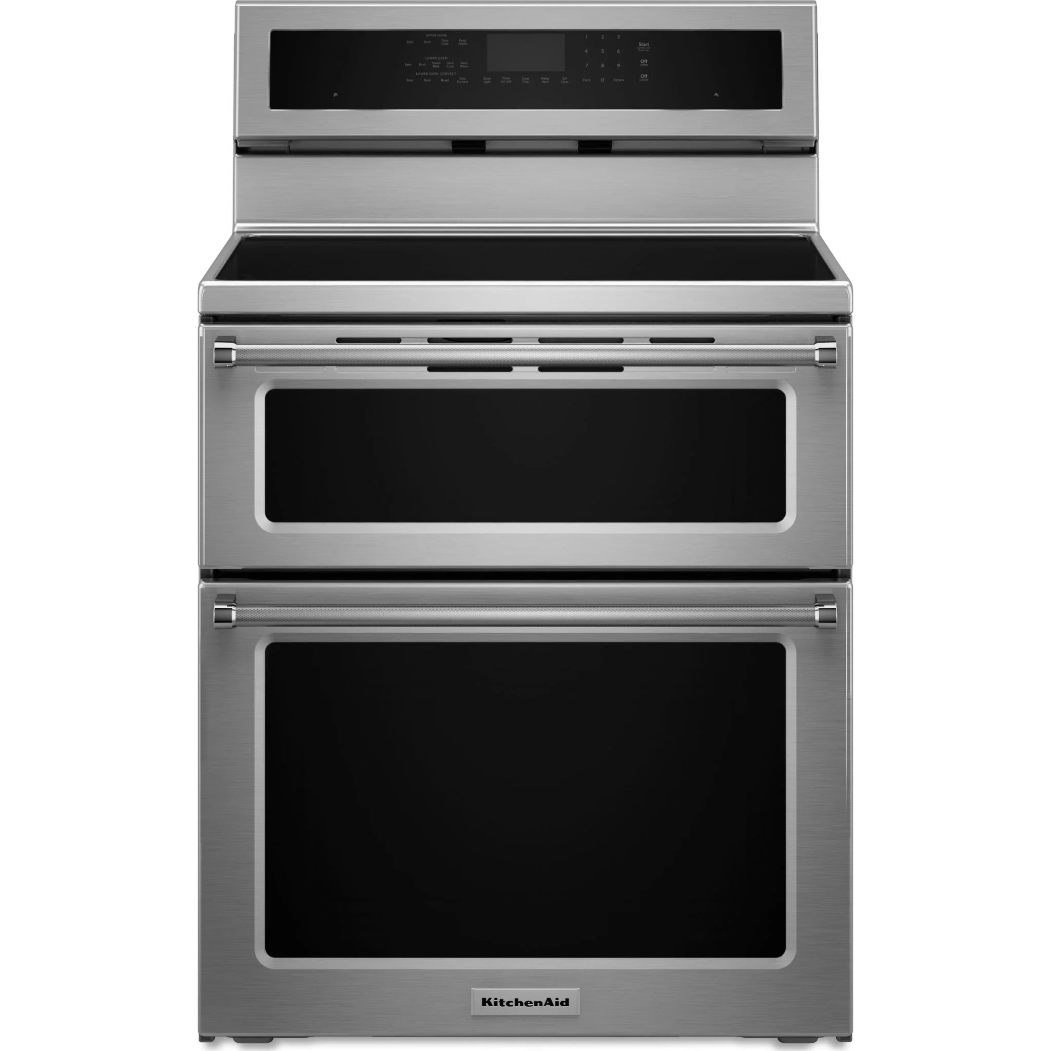 KitchenAid 30" 4 elements Induction Double Oven Convection Range (YKFID500ESS)