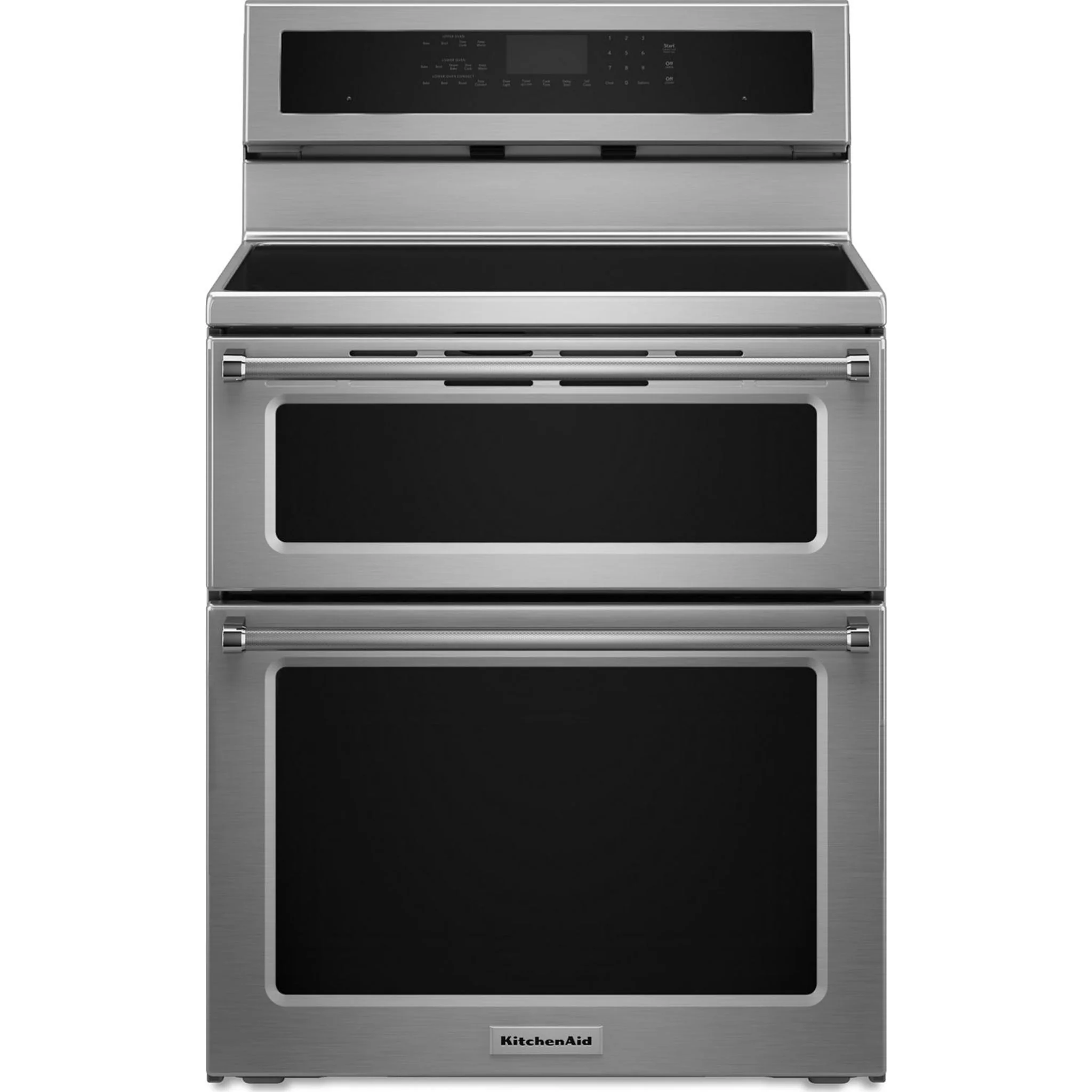 KitchenAid 30" 4 elements Induction Double Oven Convection Range (YKFID500ESS) - Image 2