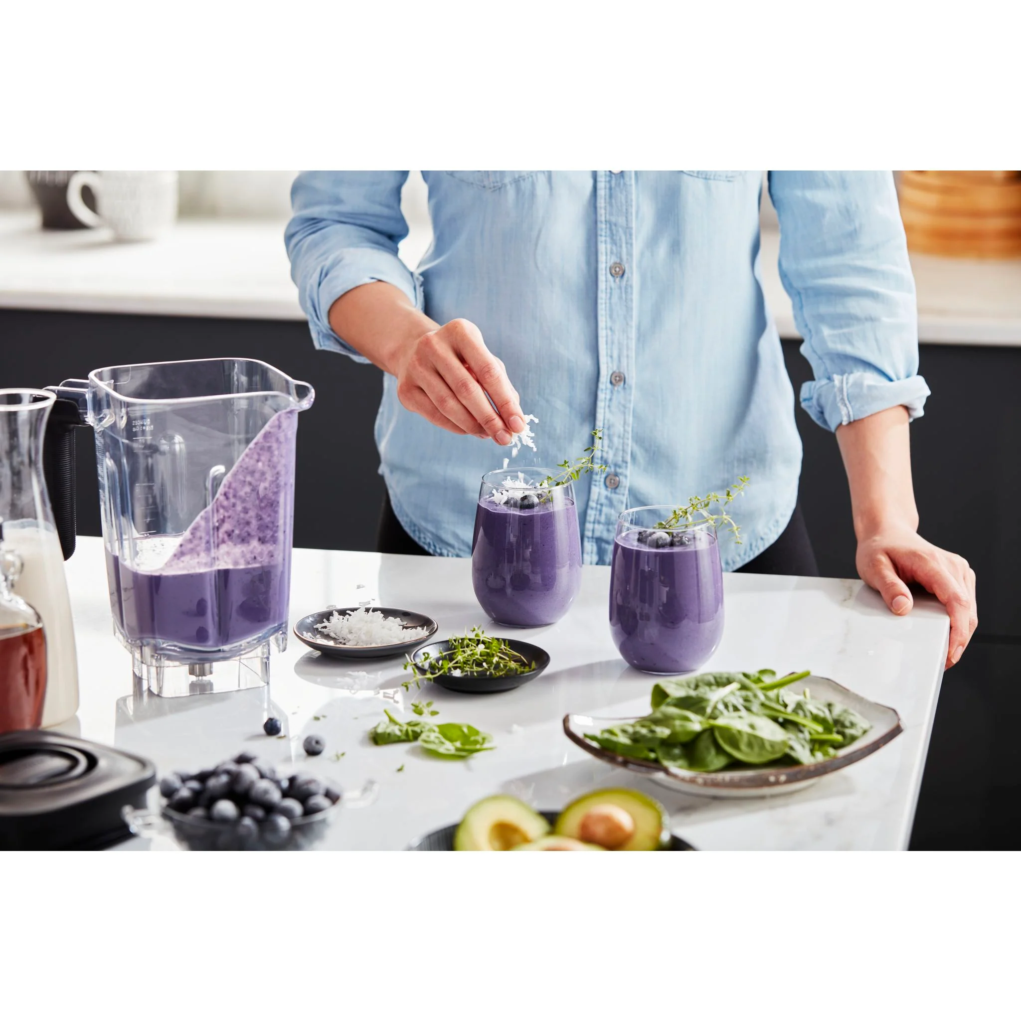KitchenAid K400 Blender (KSB4027CU) - Contour Silver - Image 6