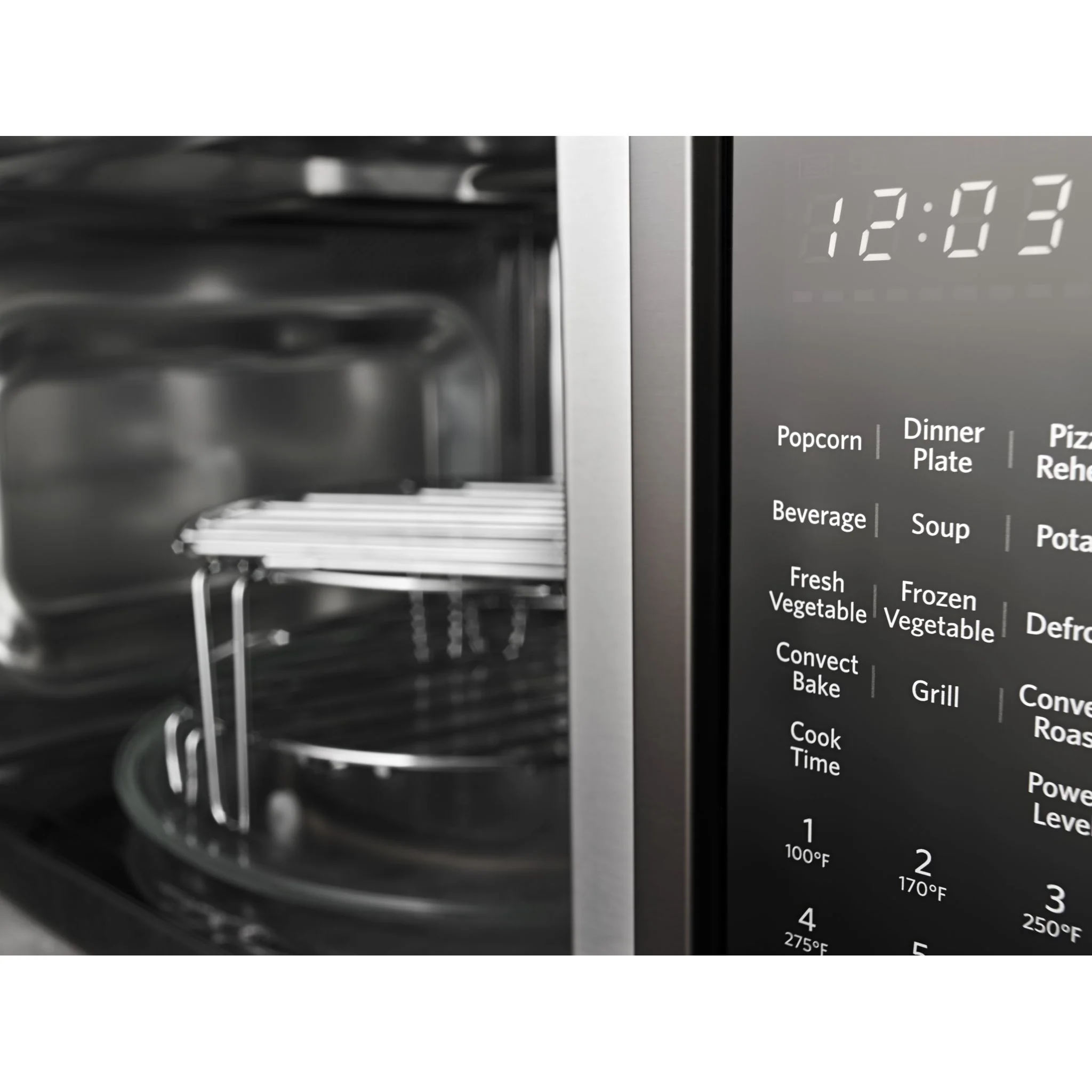 KitchenAid 21 3/4" Countertop Convection Microwave Oven with PrintShield Finish - 1000 Watt (KMCC5015GBS) - Image 3