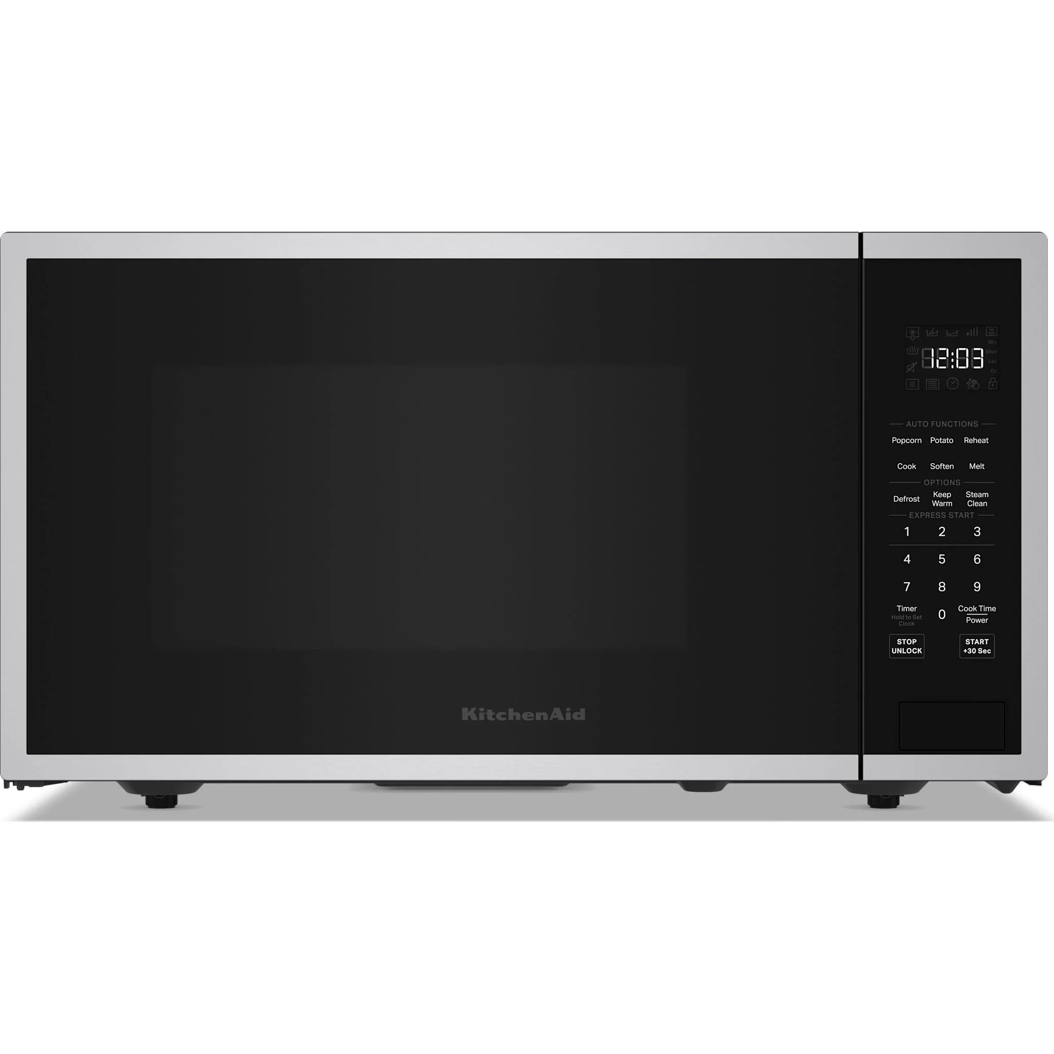 KitchenAid 1.6 Cu. Ft. Countertop Microwave with Auto Functions -PrintShield Stainless (YKMCS122SPS)