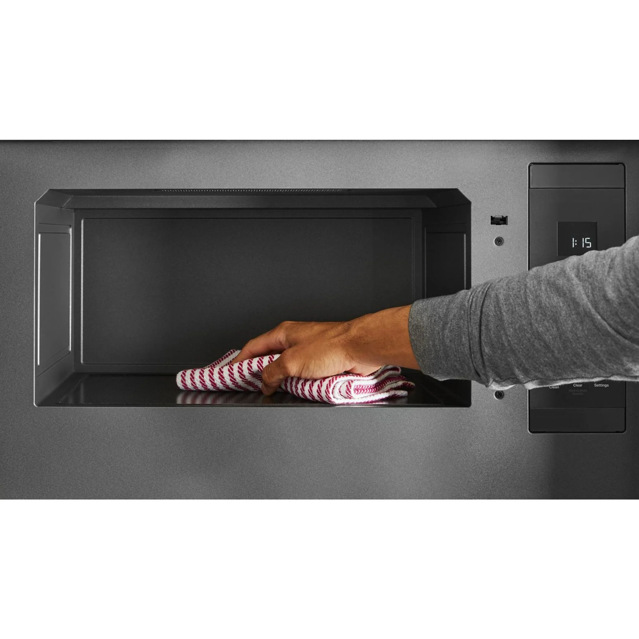 KitchenAid Over-The-Range Microwave with Flush Built-In Design - Black Stainless (YKMMF330PBS) - Image 2