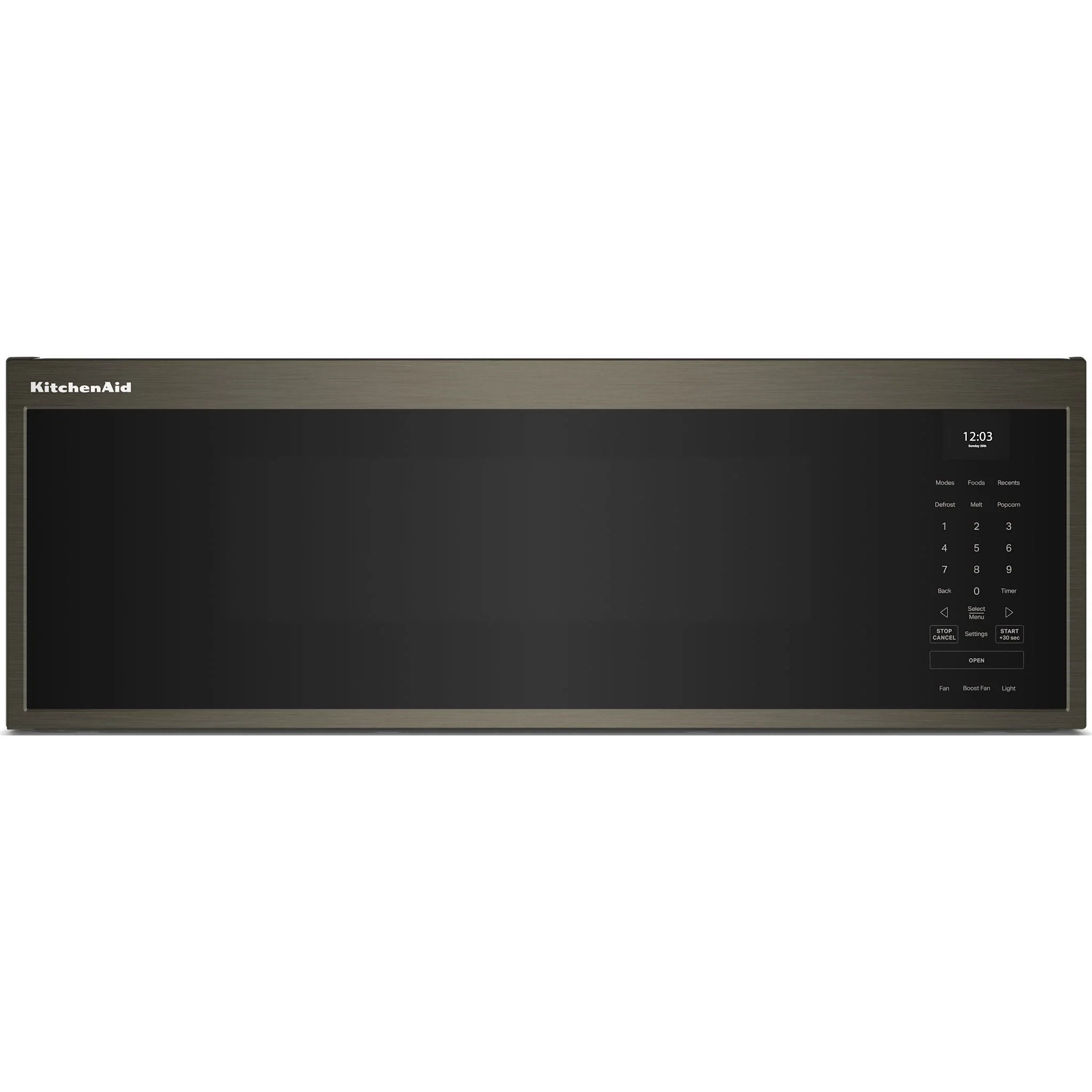 KitchenAid Smart Low Profile Microwave Hood Combination with Dual Fan Ventilation - Black Stainless Finish (YKMML550RBS)