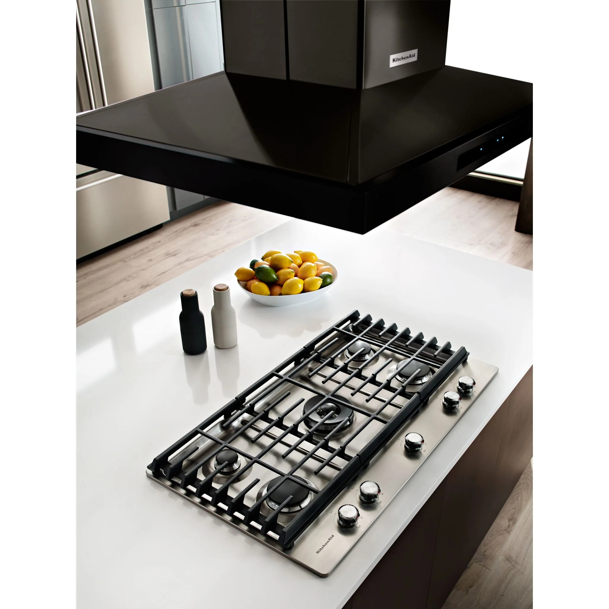 KitchenAid 36" Island-Mount, 3-Speed Canopy Hood - Black Stainless (KVIB606DBS) - Image 5