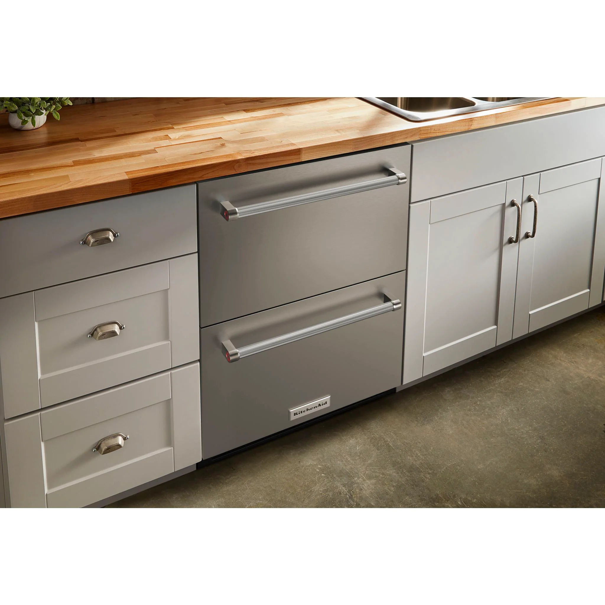 KitchenAid 24" Stainless Steel Undercounter Double-Drawer Refrigerator - Stainless Steel (KUDR204KSB) - Image 9