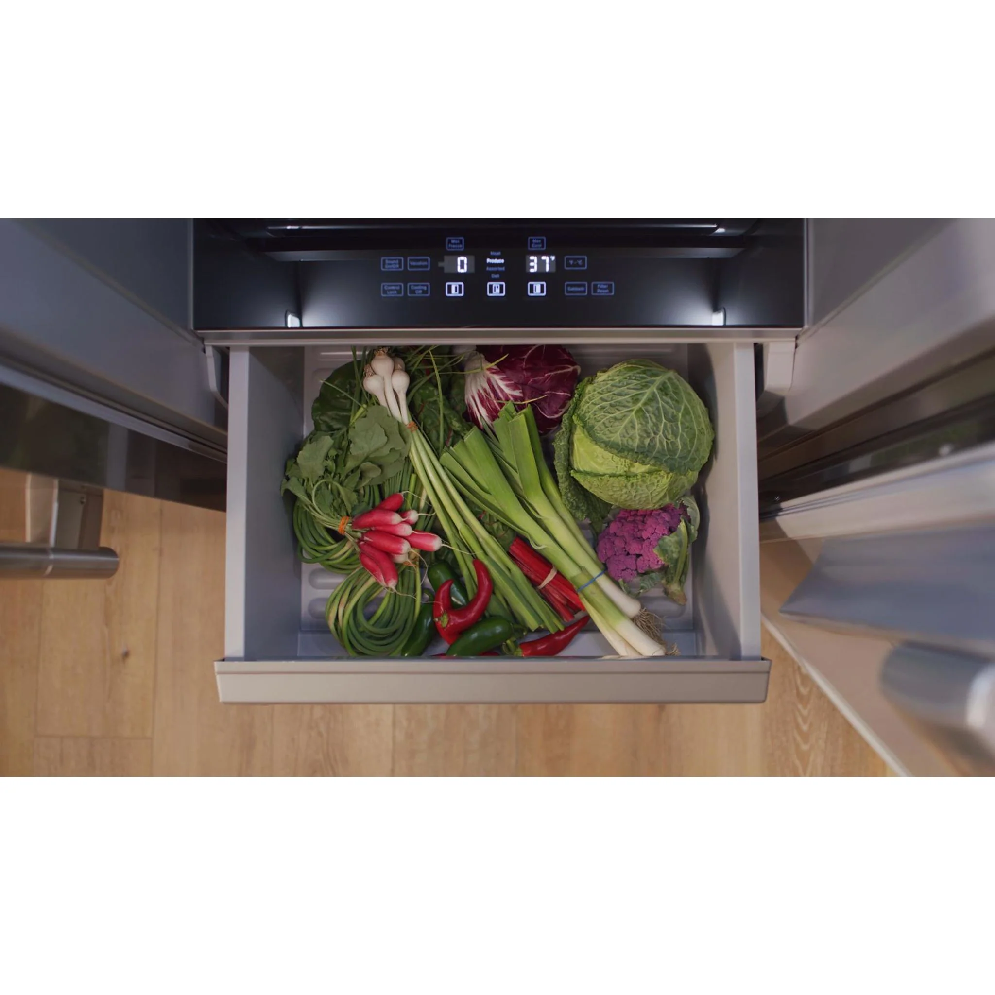 KitchenAid 25.5 Cu. Ft. 42" Built-In Side-by-Side Refrigerator with Platinum Interior - Black Ore (KBSN742SBE) - Image 12