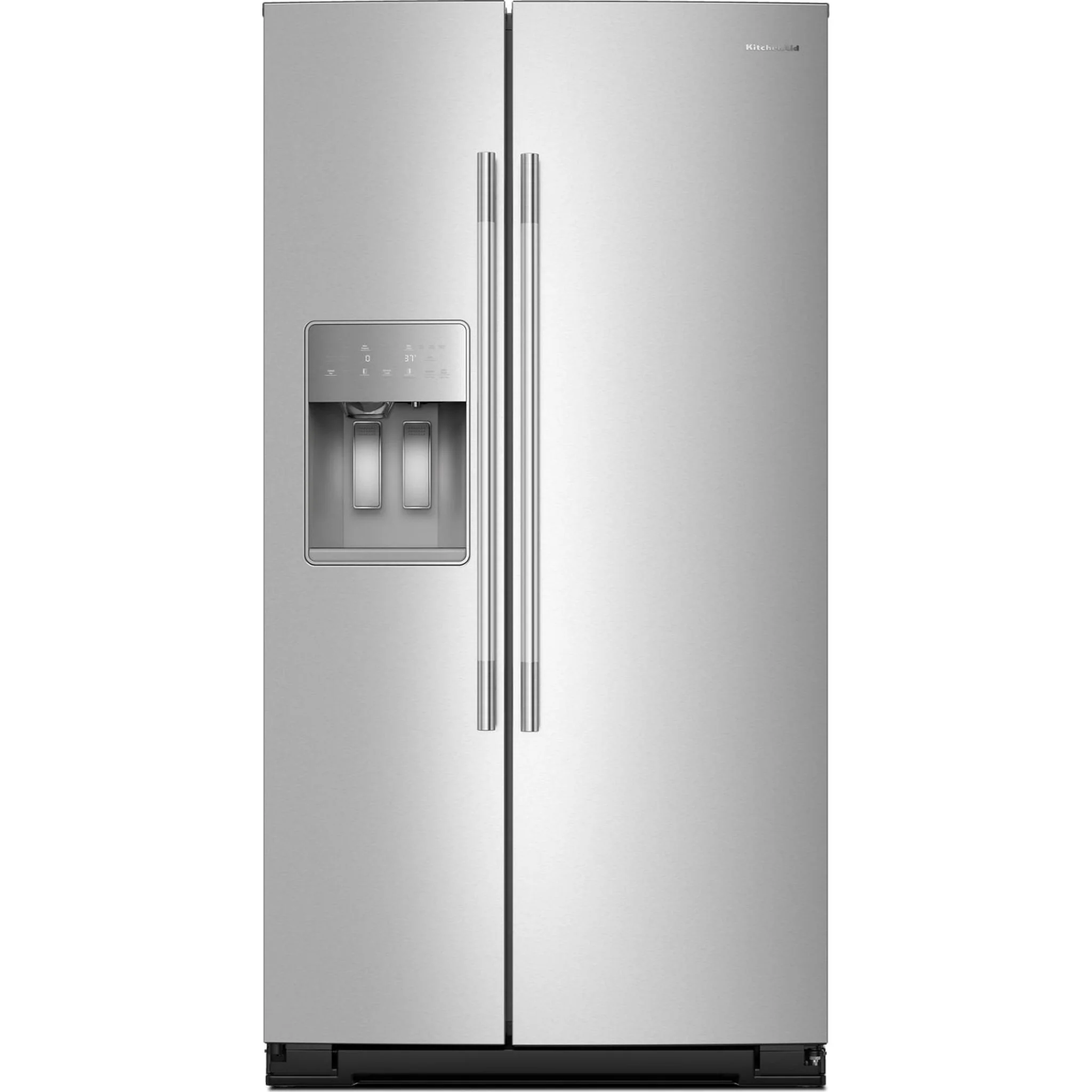 KitchenAid 20.8 Cu. Ft. Counter-Depth Side-by-Side Refrigerator with Ice & Water Dispenser - Fingerprint Resistant Stainless Steel (KRSC536RPS)