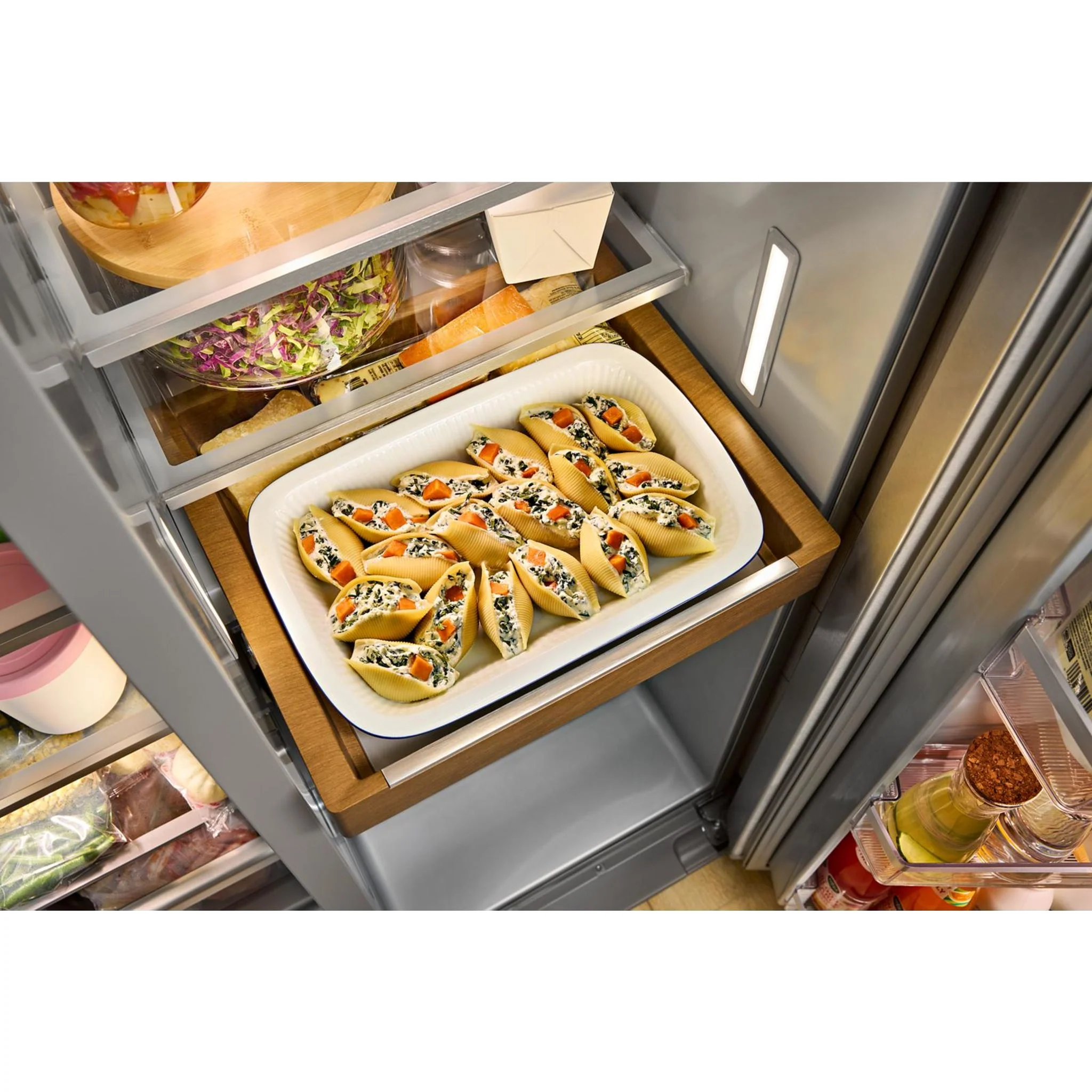 KitchenAid 20.8 Cu. Ft. Counter-Depth Side-by-Side Refrigerator with Ice & Water Dispenser - Fingerprint Resistant Stainless Steel (KRSC536RPS) - Image 11