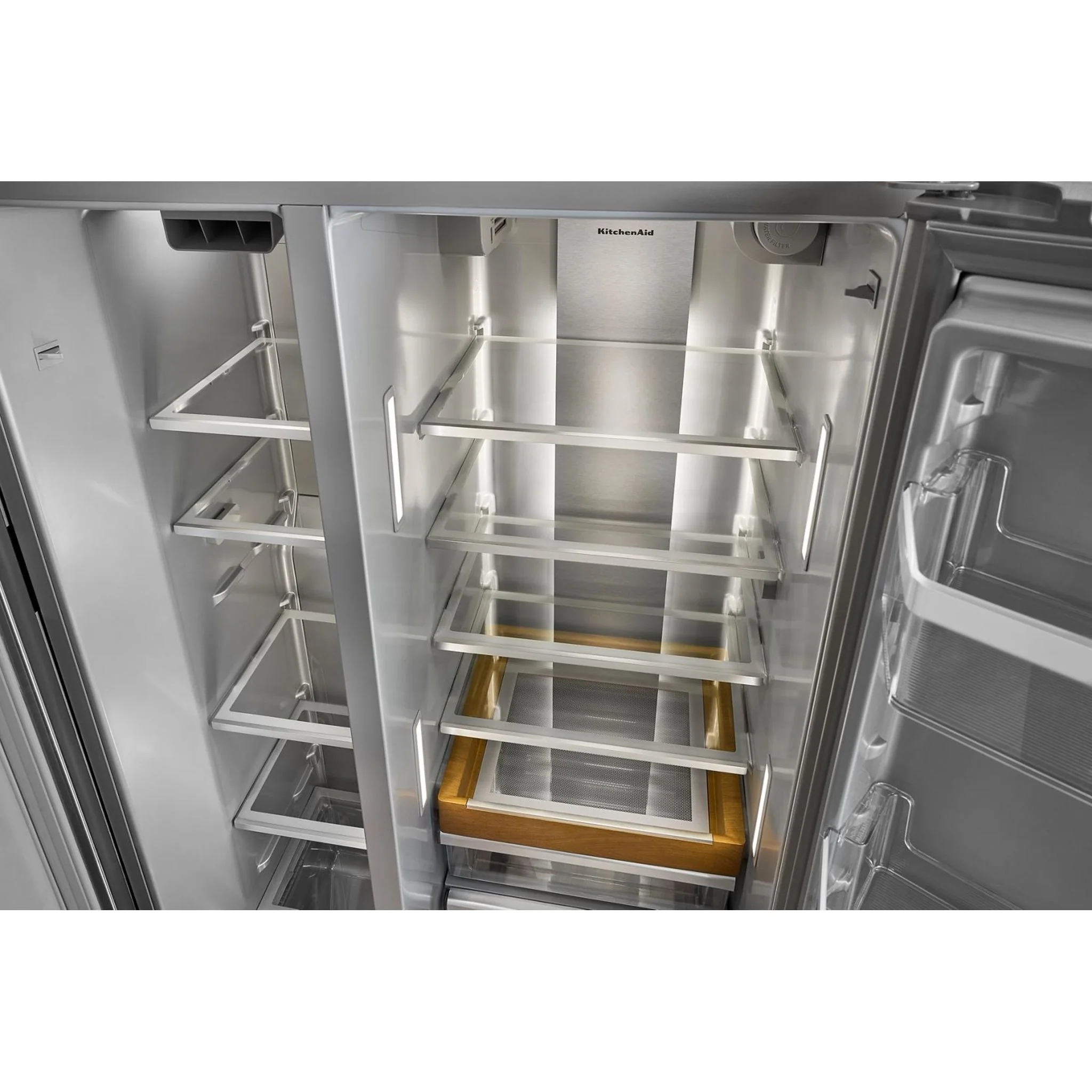 KitchenAid 20.8 Cu. Ft. Counter-Depth Side-by-Side Refrigerator with Ice & Water Dispenser - Fingerprint Resistant Stainless Steel (KRSC536RPS) - Image 24
