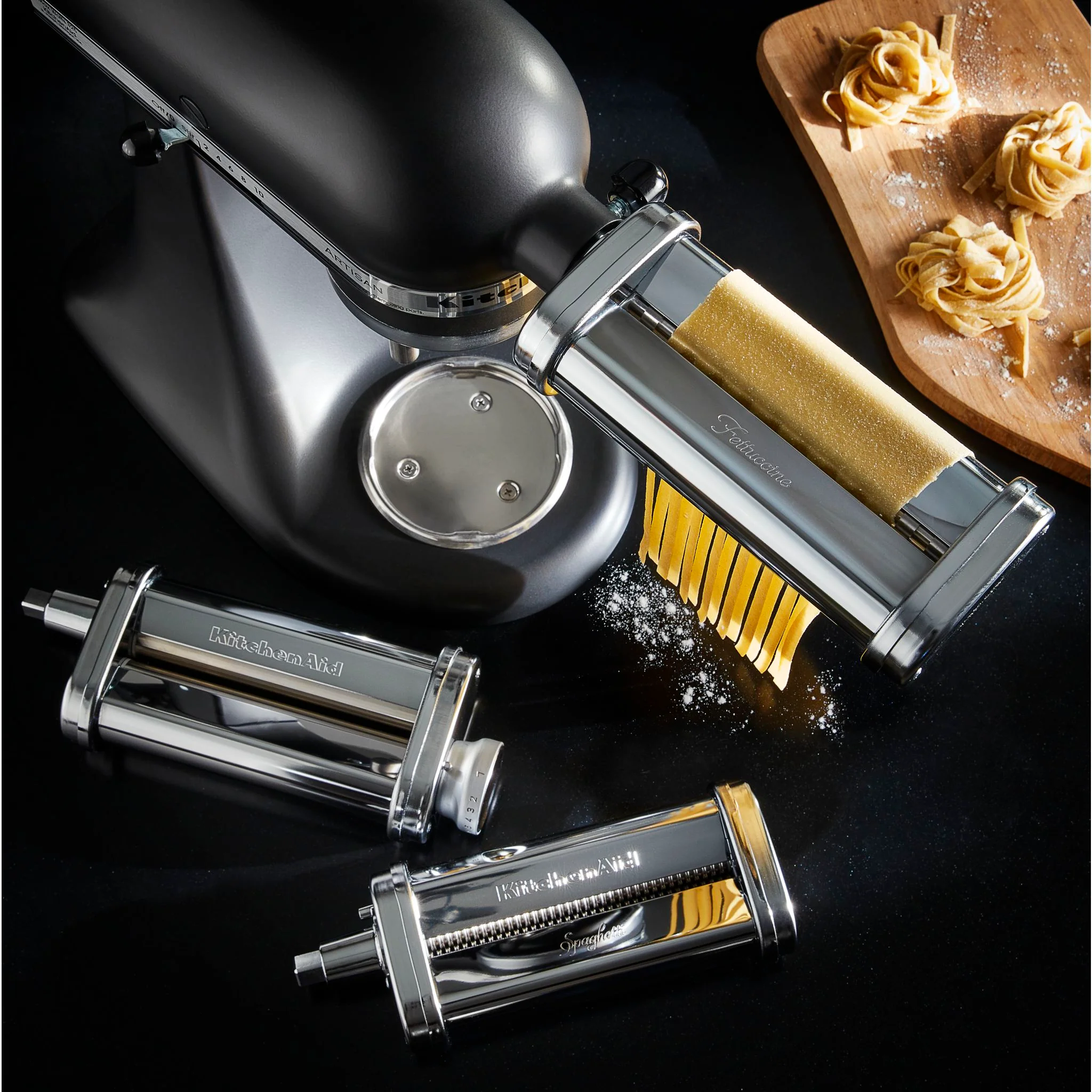 KitchenAid 3-Piece Pasta Roller & Cutter Set (KSMPRA) - Silver - Image 3