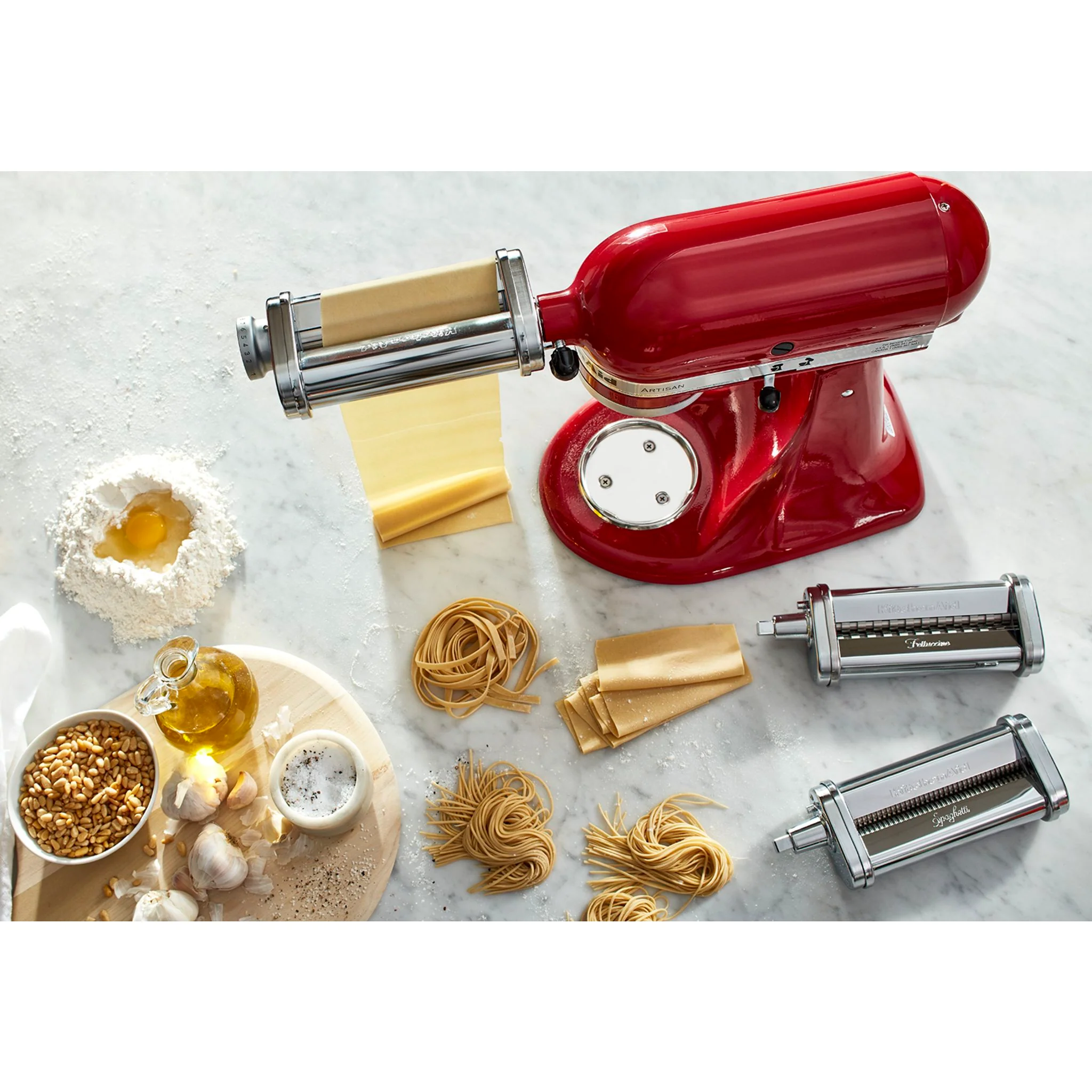 KitchenAid 3-Piece Pasta Roller & Cutter Set (KSMPRA) - Silver - Image 9