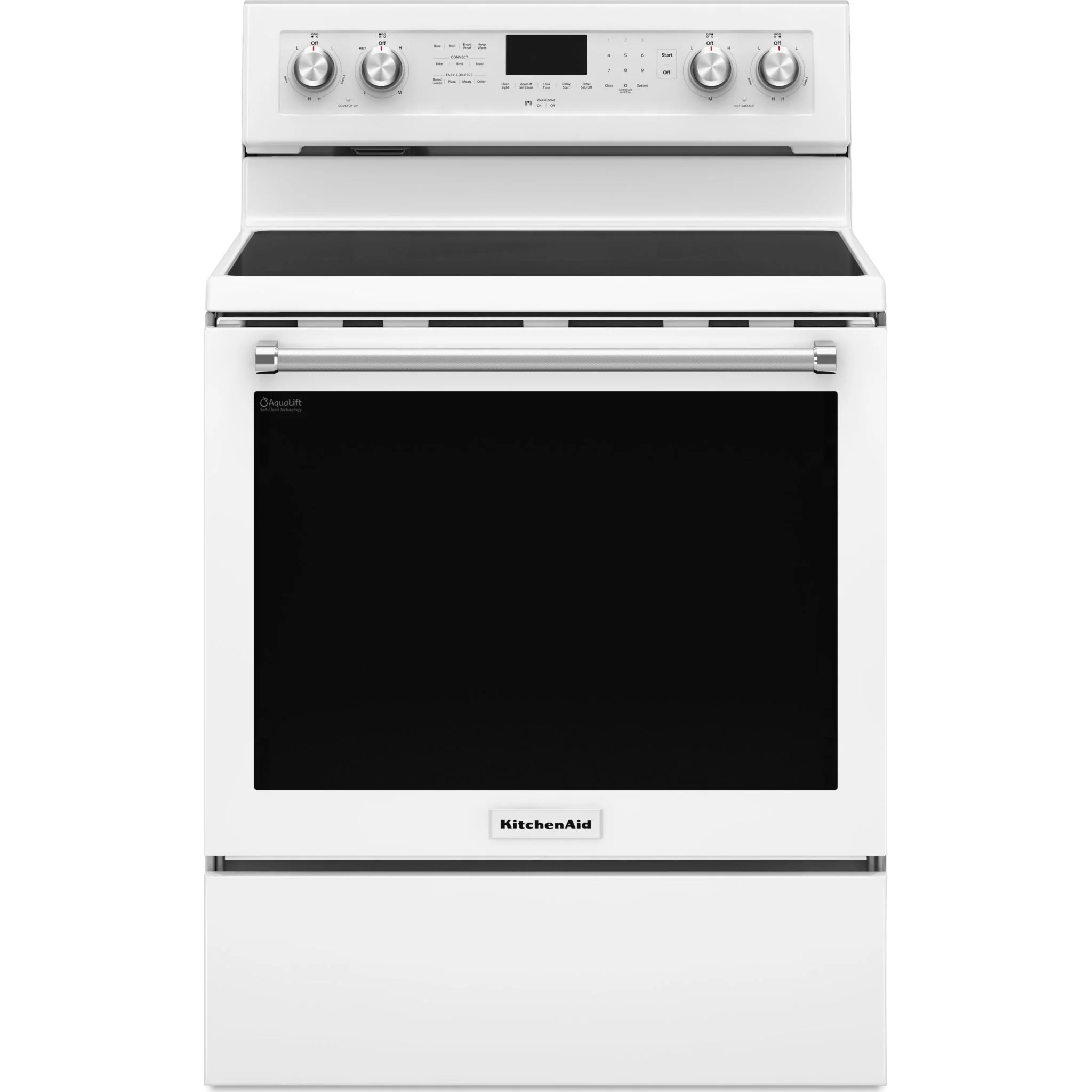 KitchenAid 30" 5-Element Electric Convection Range - White (YKFEG500EWH)