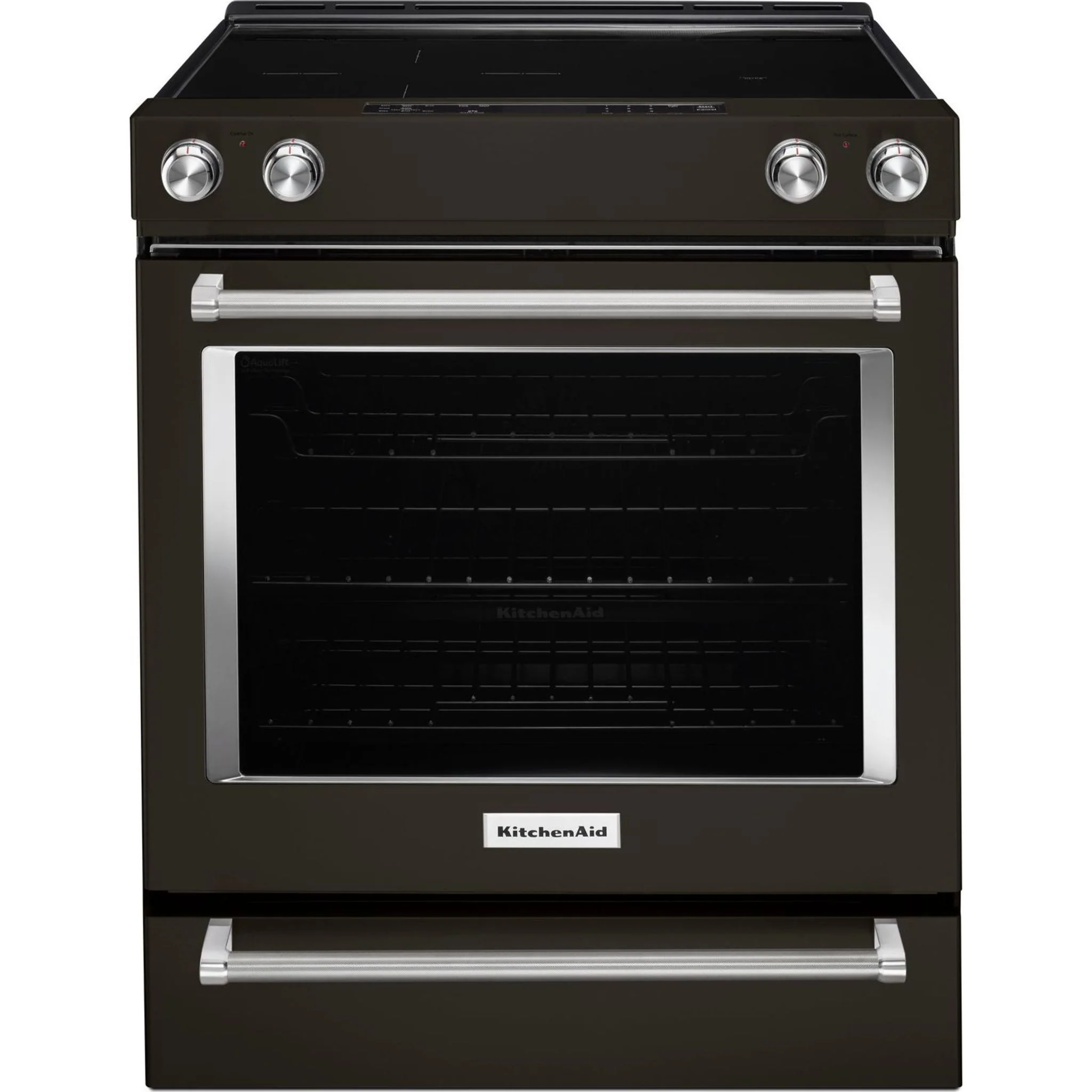 KitchenAid 30" 5-Element Electric Slide-In Convection Range - Black Stainless (YKSEG700EBS) - Image 4