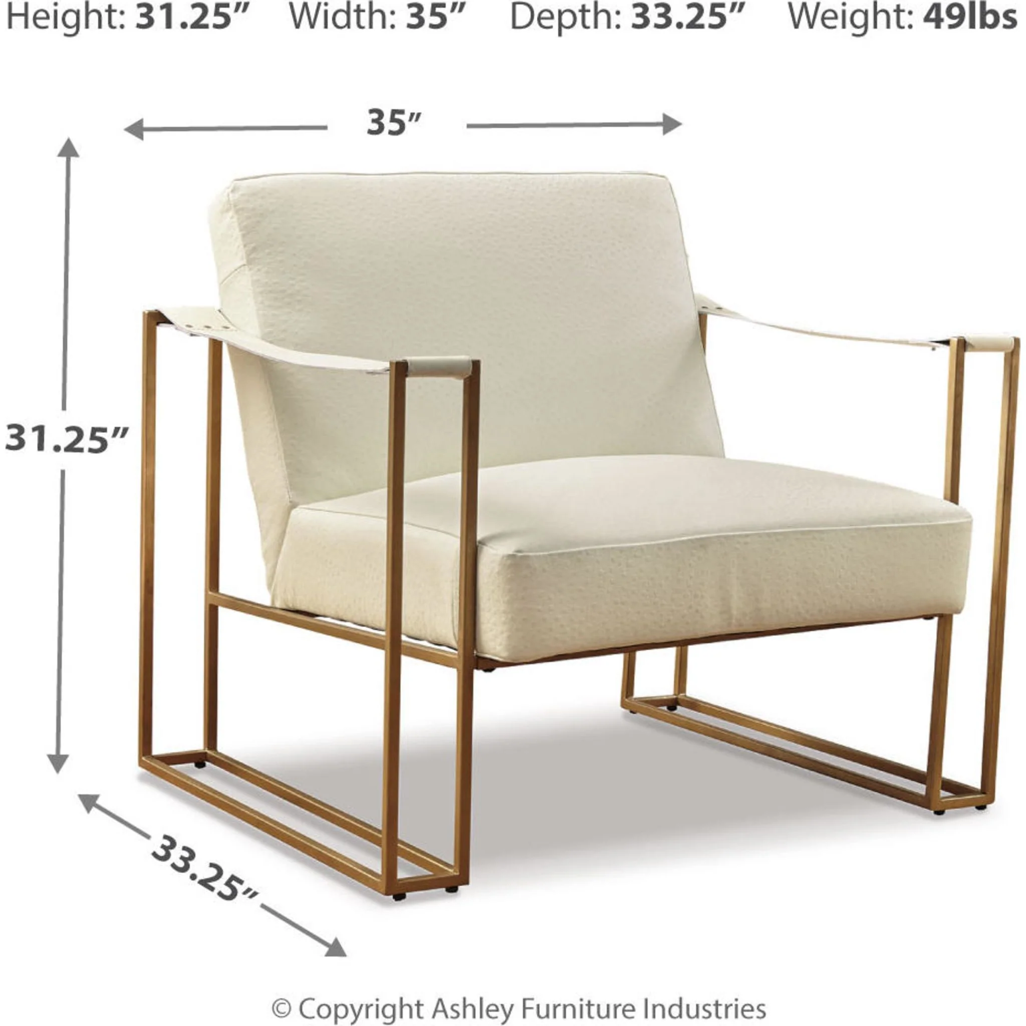 Kleemore Accent Chair - Cream - Image 10