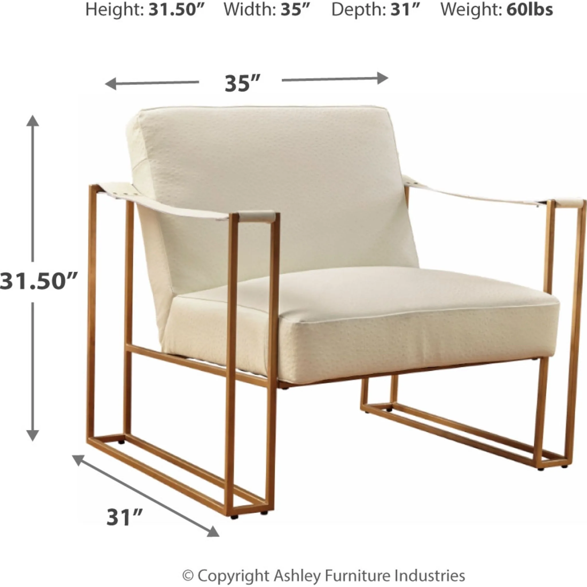 Kleemore Accent Chair - Cream - Image 4