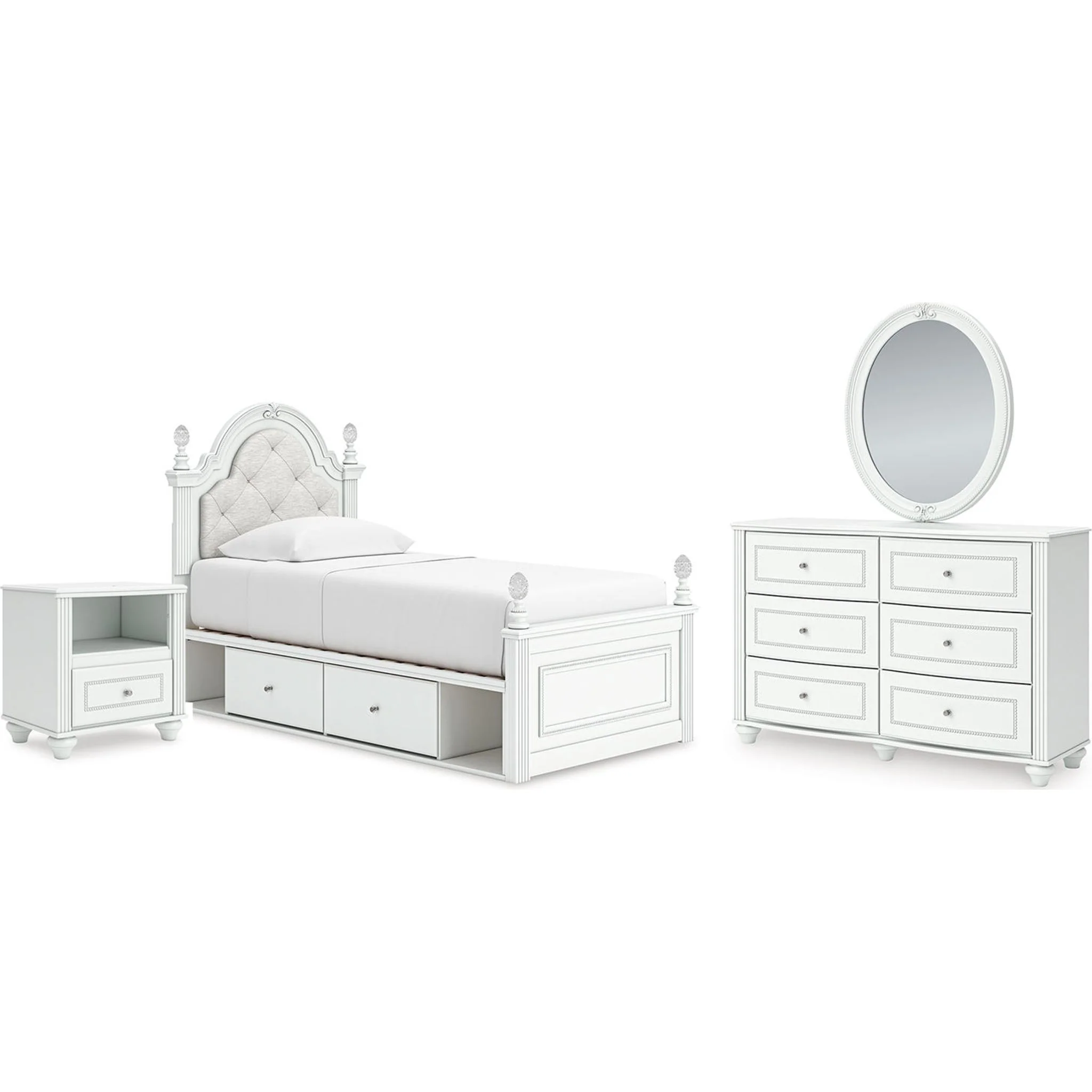 Kozlani 6 Piece Twin Storage Bedroom - White