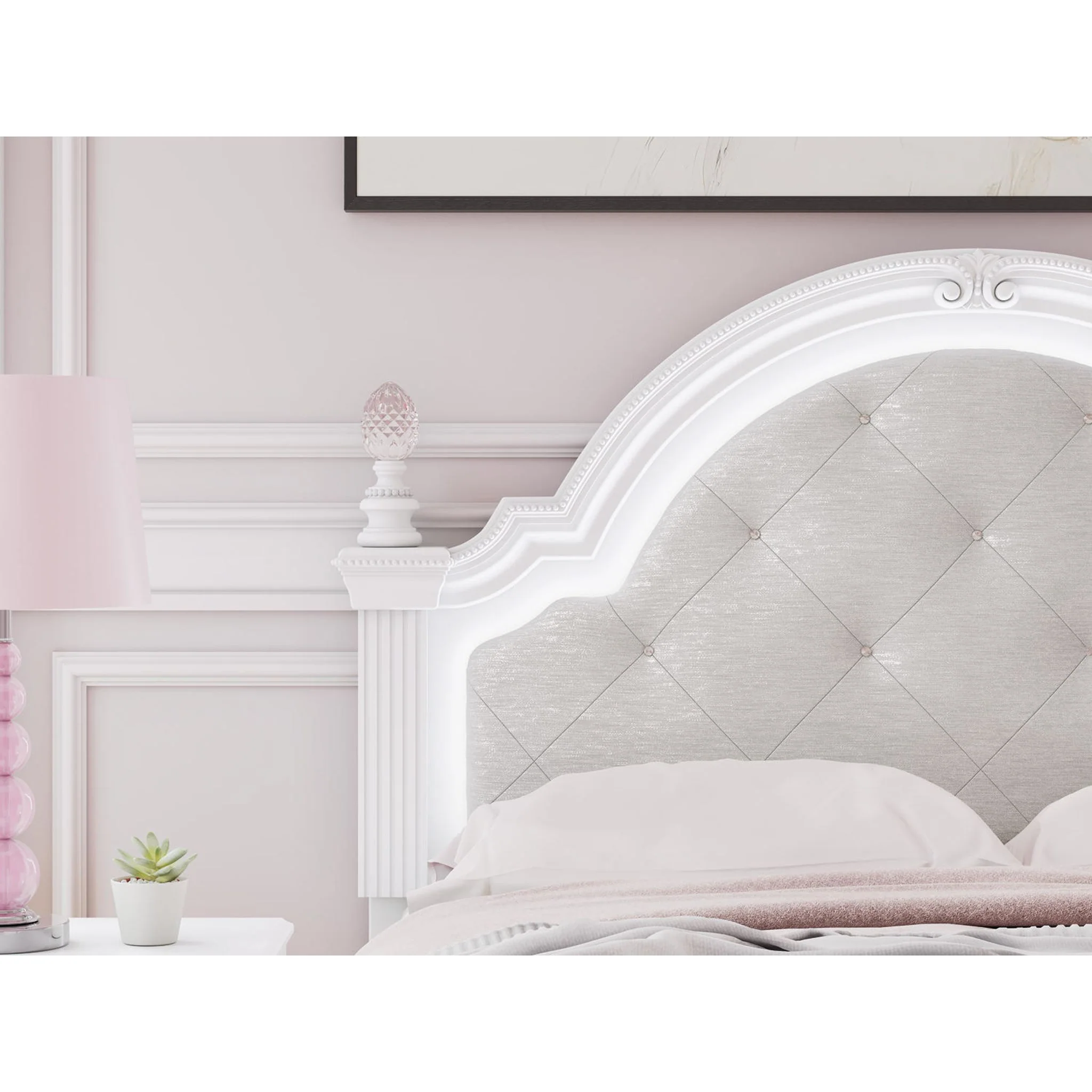 Kozlani Full Panel Headboard - White - Image 6