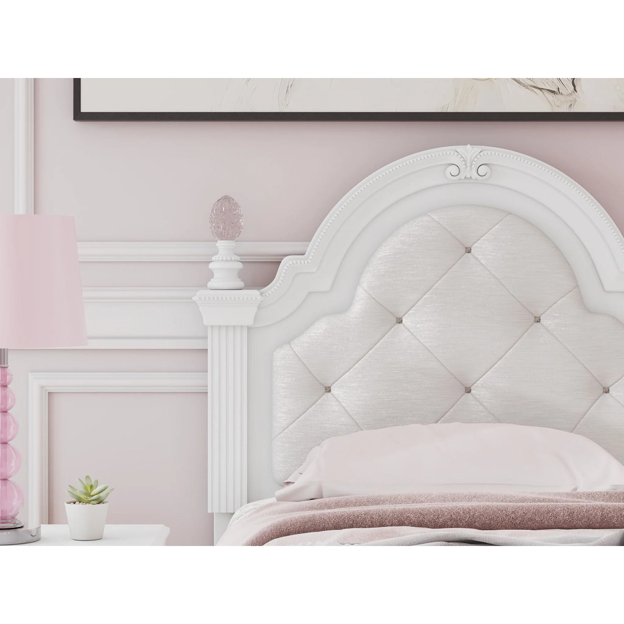 Kozlani Twin Panel Headboard - White - Image 3