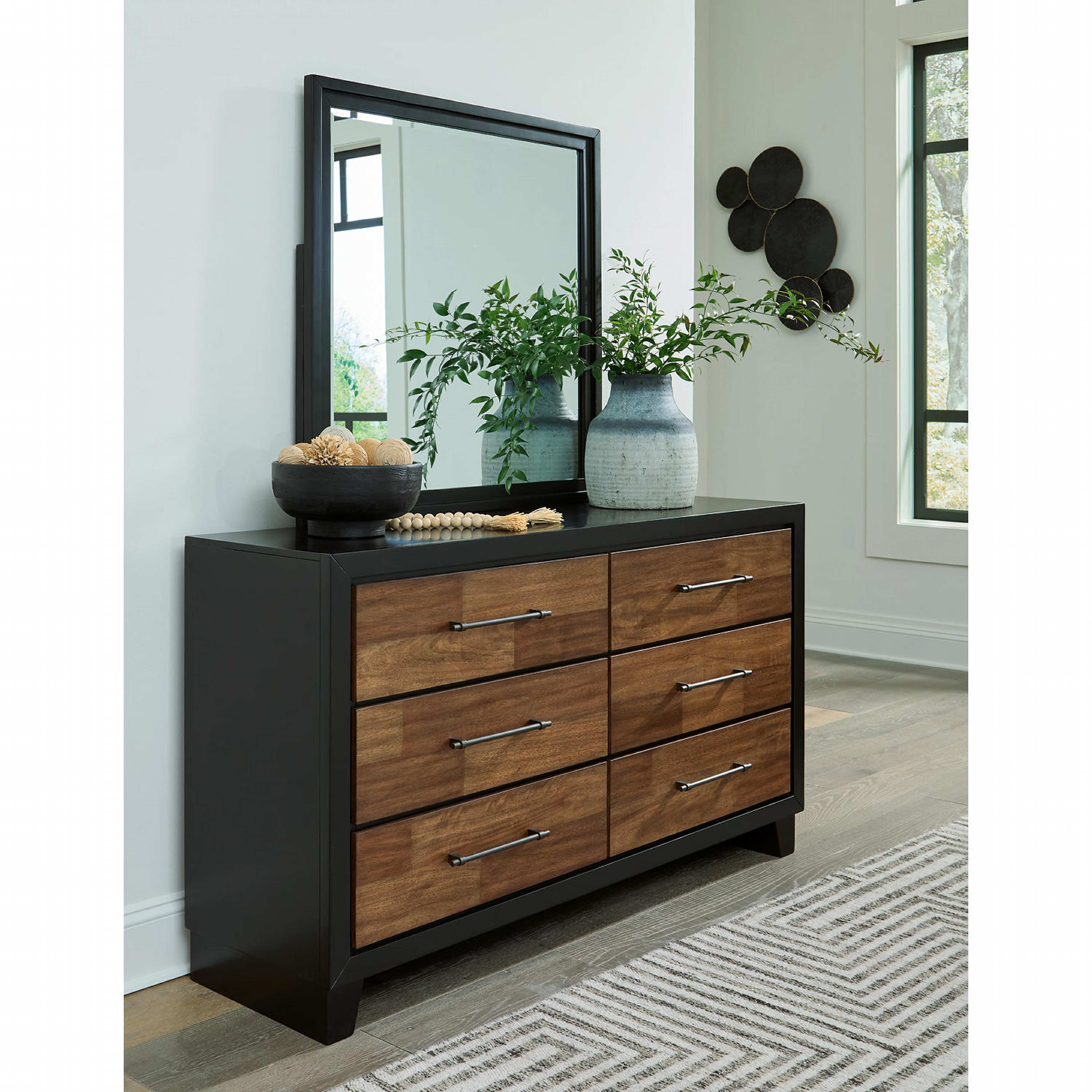 Kraeburn Dresser and Mirror - Brown/Black - Image 4