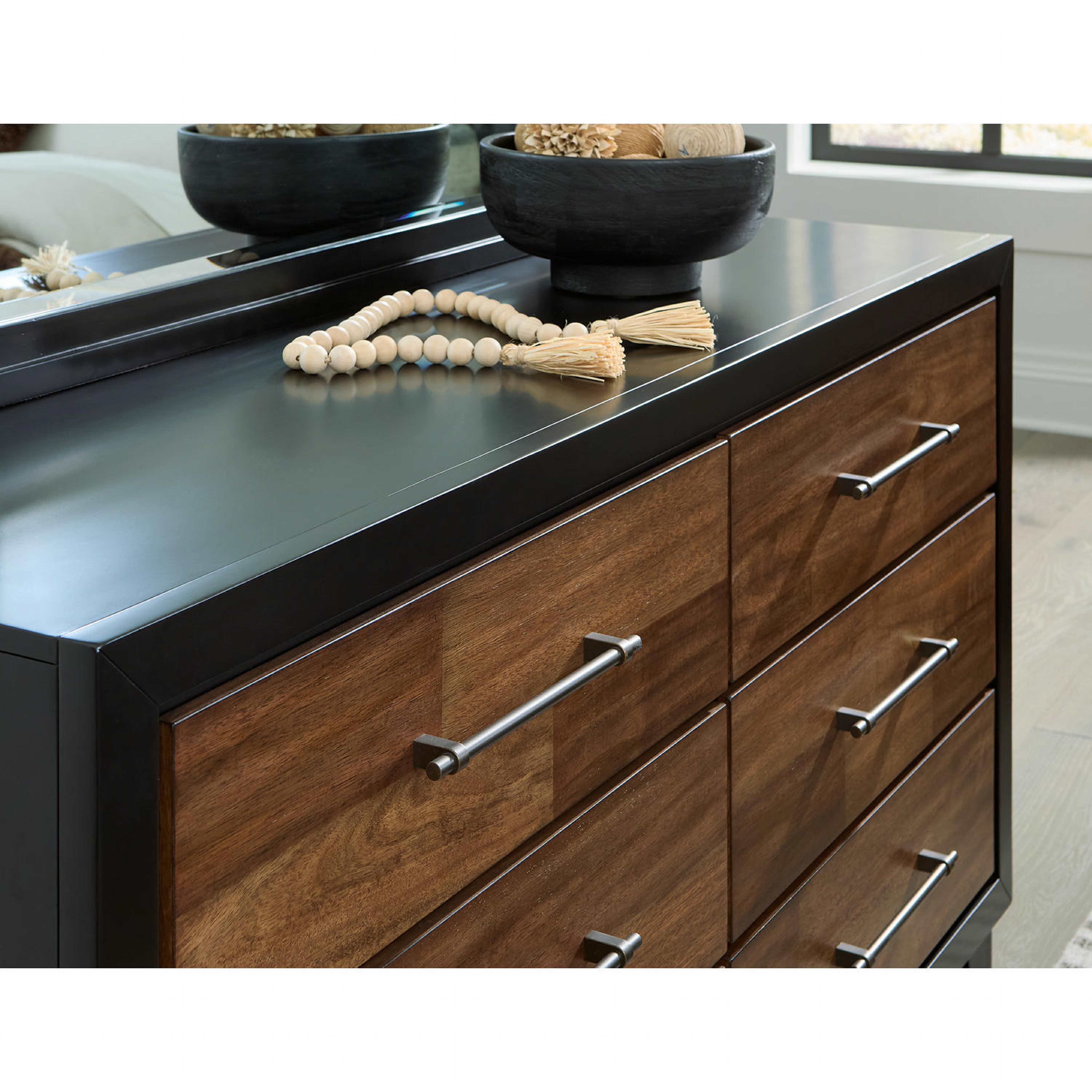Kraeburn Dresser and Mirror - Brown/Black - Image 5