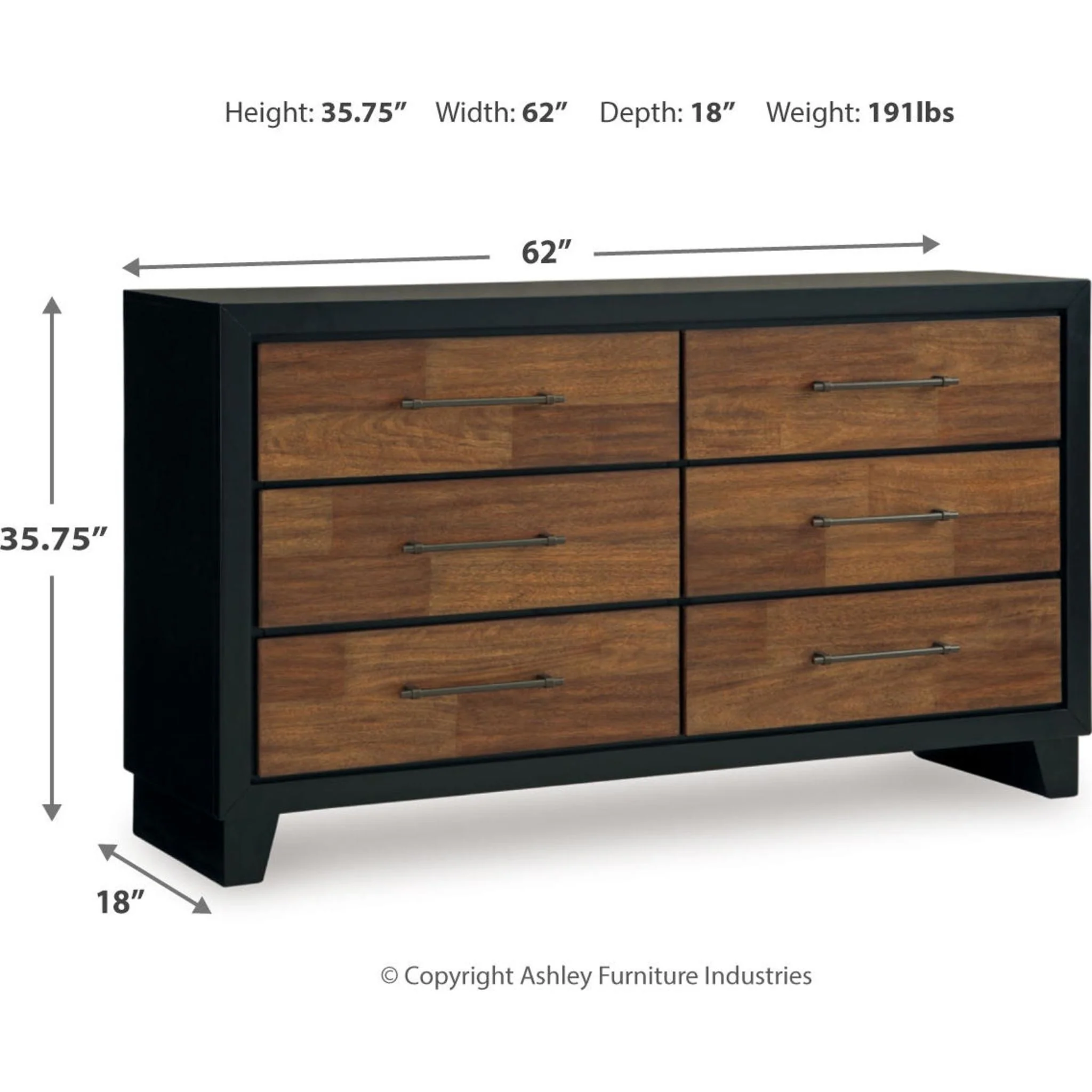Kraeburn Dresser - Brown/Black - Image 3