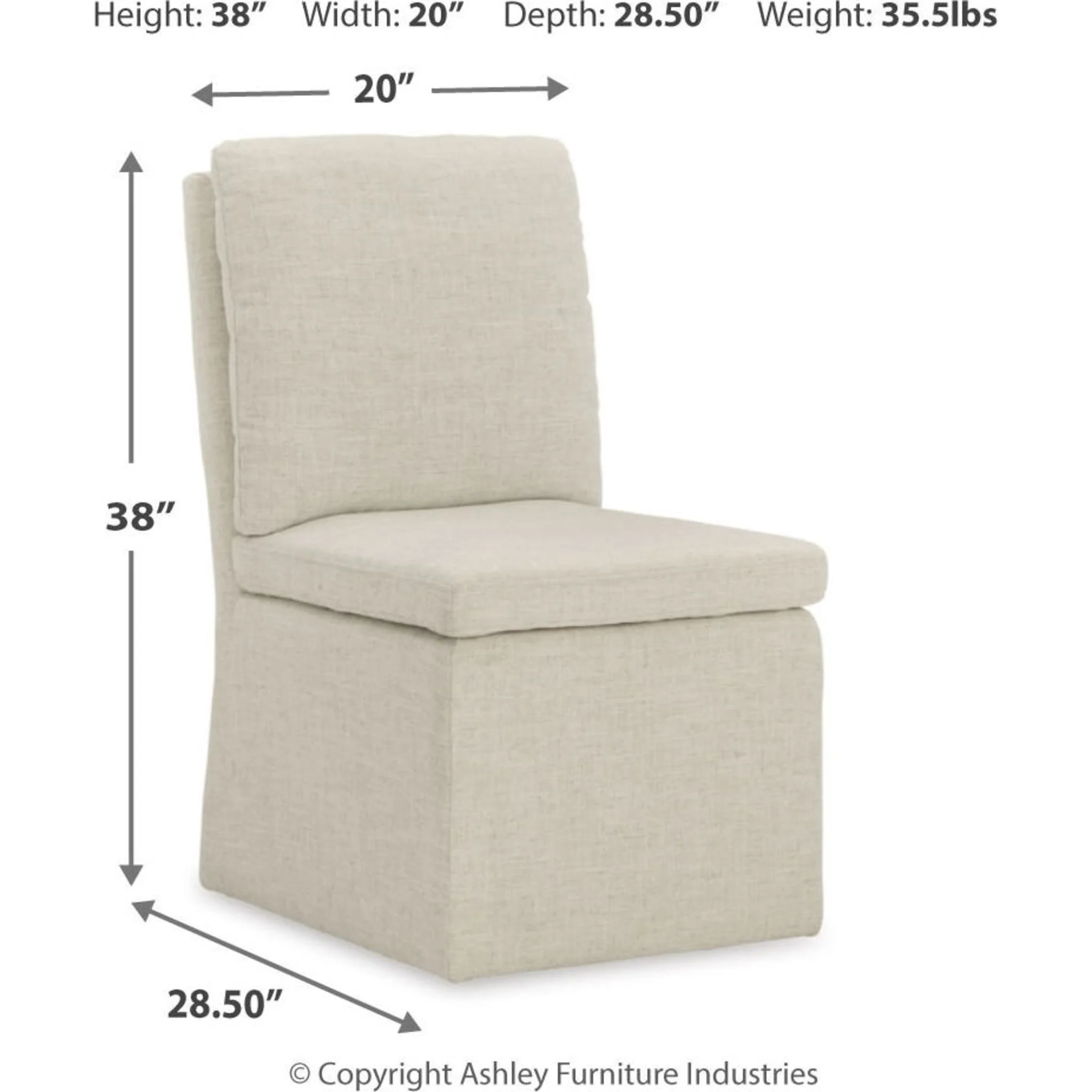 Krystanza Dining Chair - Oatmeal - (D766-02) - Image 16