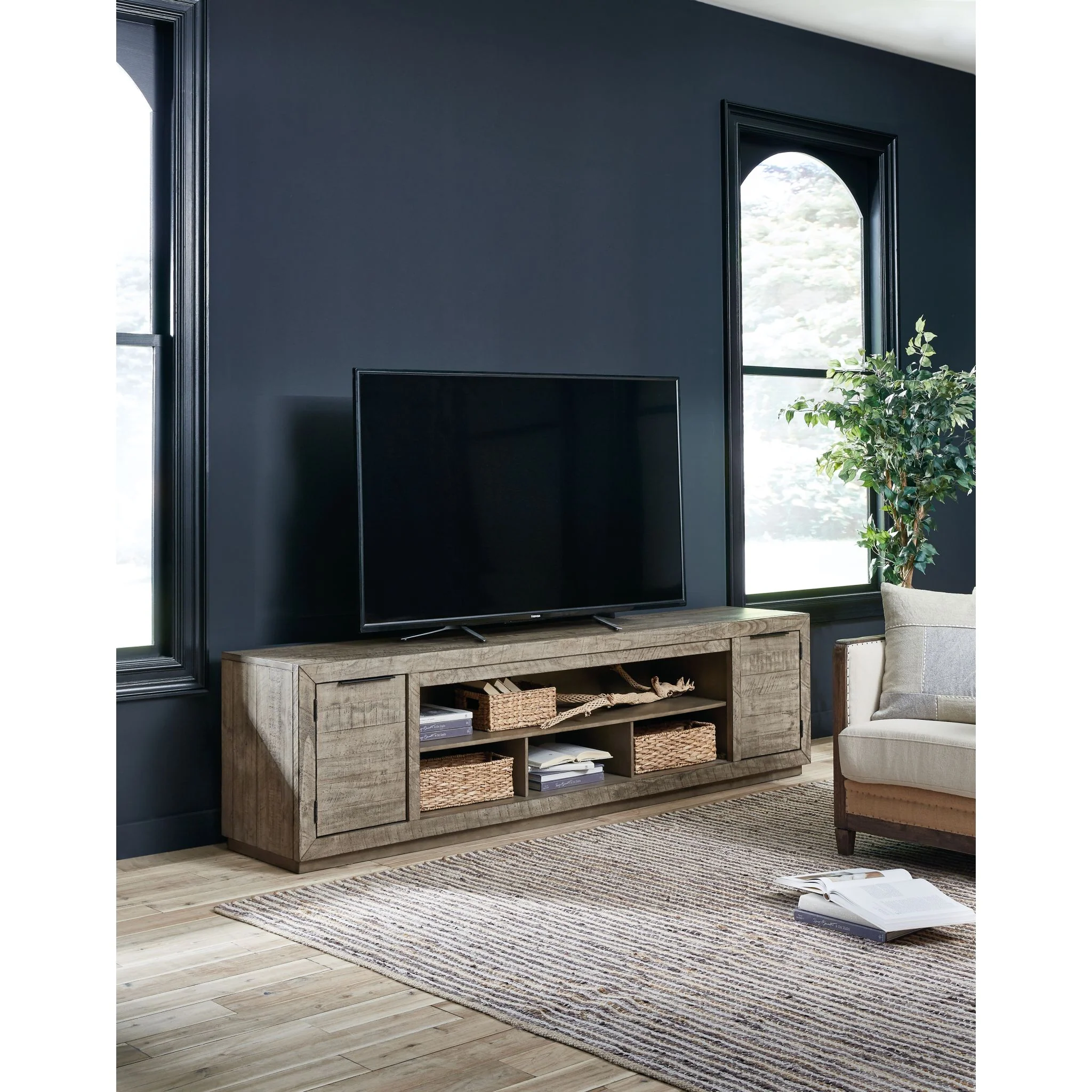Krystanza TV Stand - Weathered Gray - Image 2