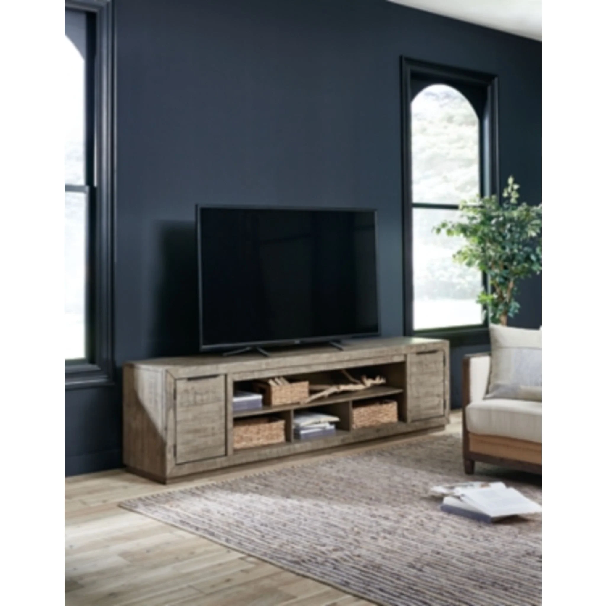 Krystanza TV Stand - Weathered Gray - Image 9