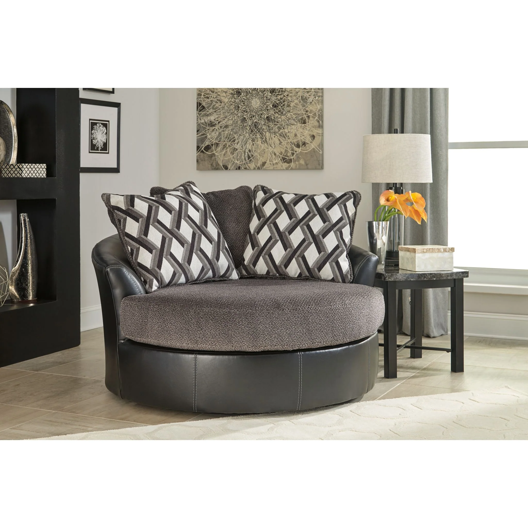 Kumasi Swivel Chair - Smoke - Image 3