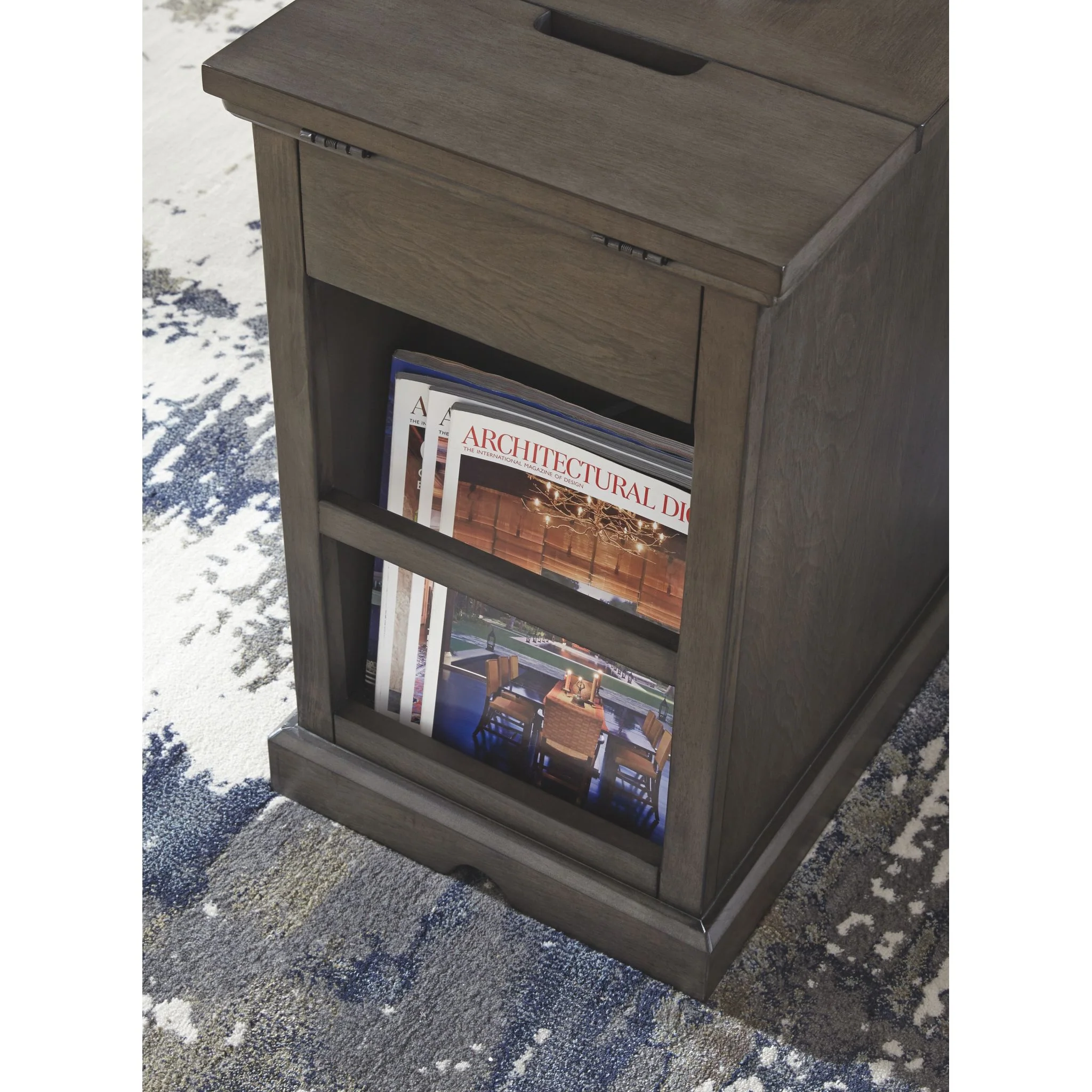 Laflorn Chairside Table - Gray - Image 5