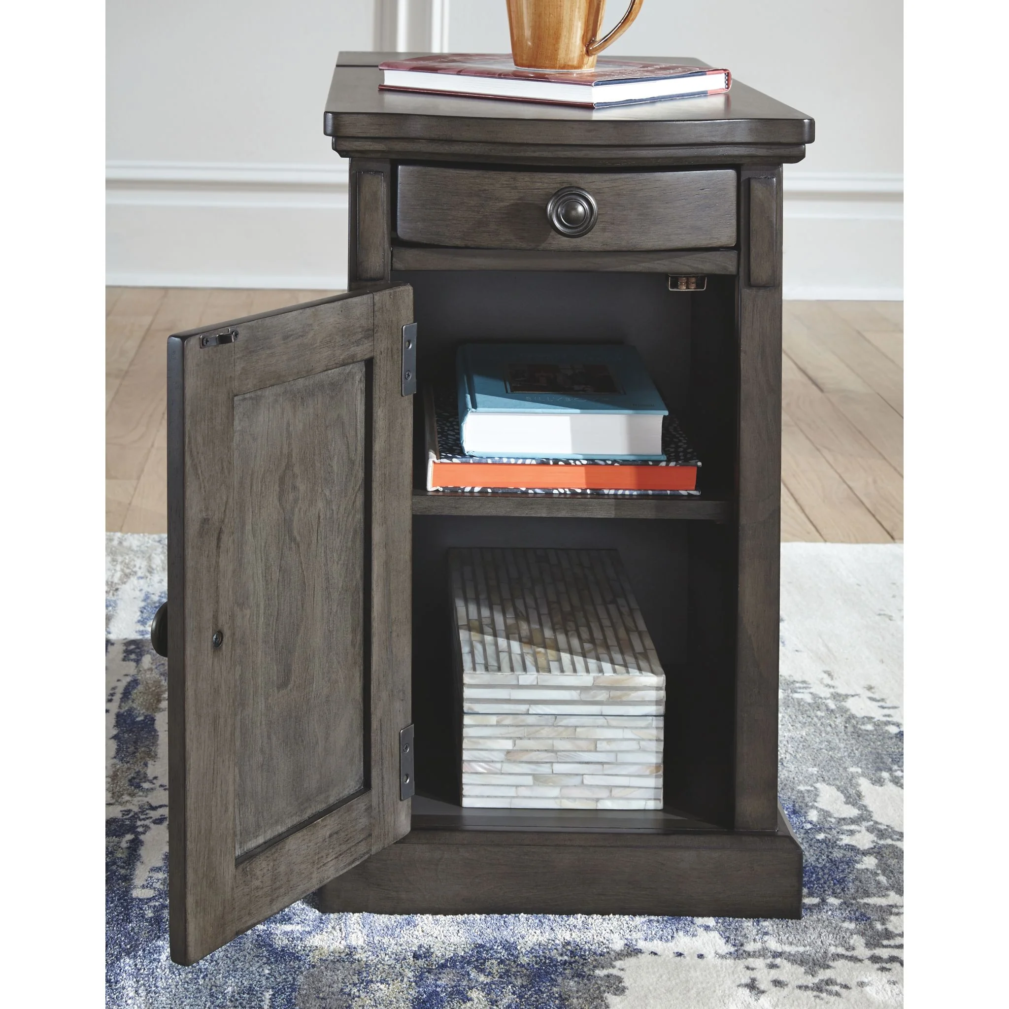 Laflorn Chairside Table - Gray - Image 6