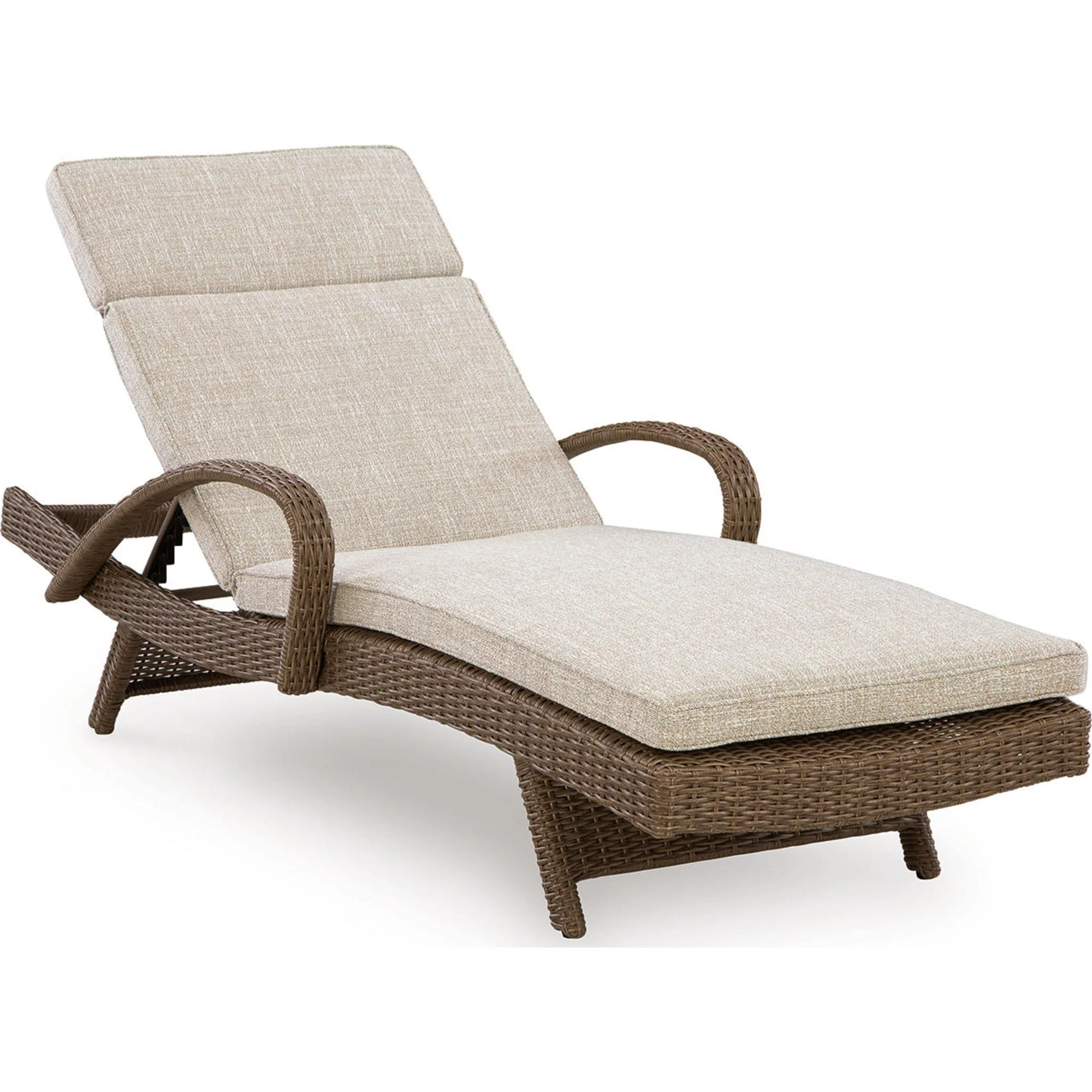 Laguna Heights Outdoor Chaise Lounge with Cushion - Beige