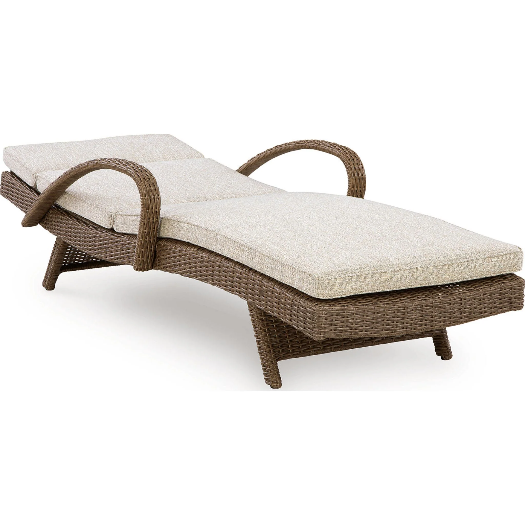 Laguna Heights Outdoor Chaise Lounge with Cushion - Beige - Image 3
