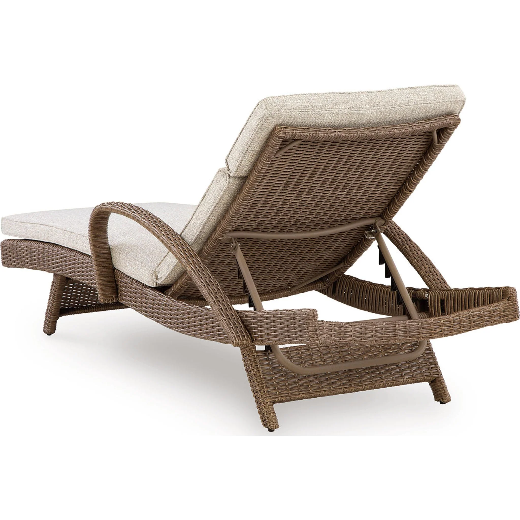 Laguna Heights Outdoor Chaise Lounge with Cushion - Beige - Image 4