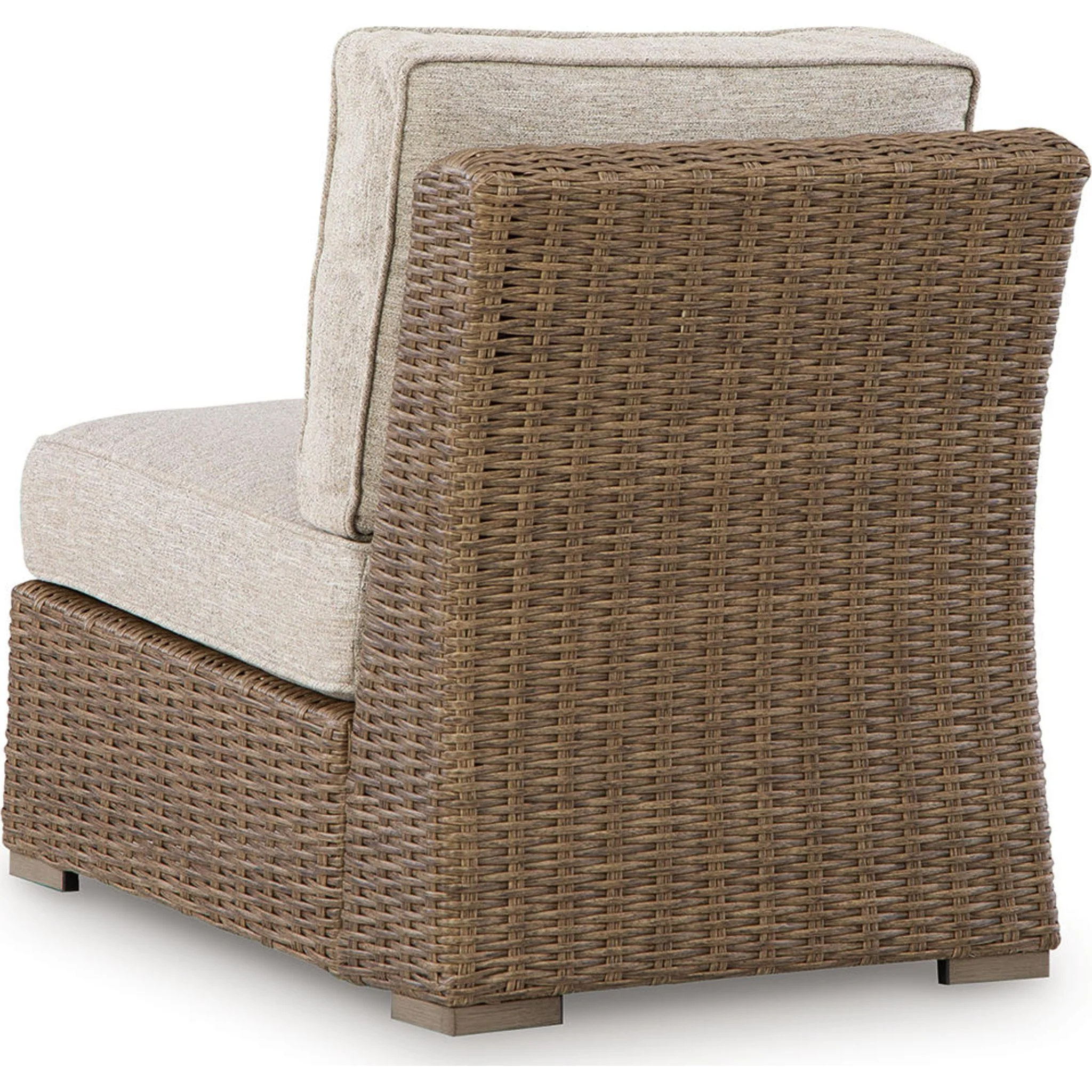 Laguna Heights Outdoor Armless Chair with Cushion - Beige - Image 5