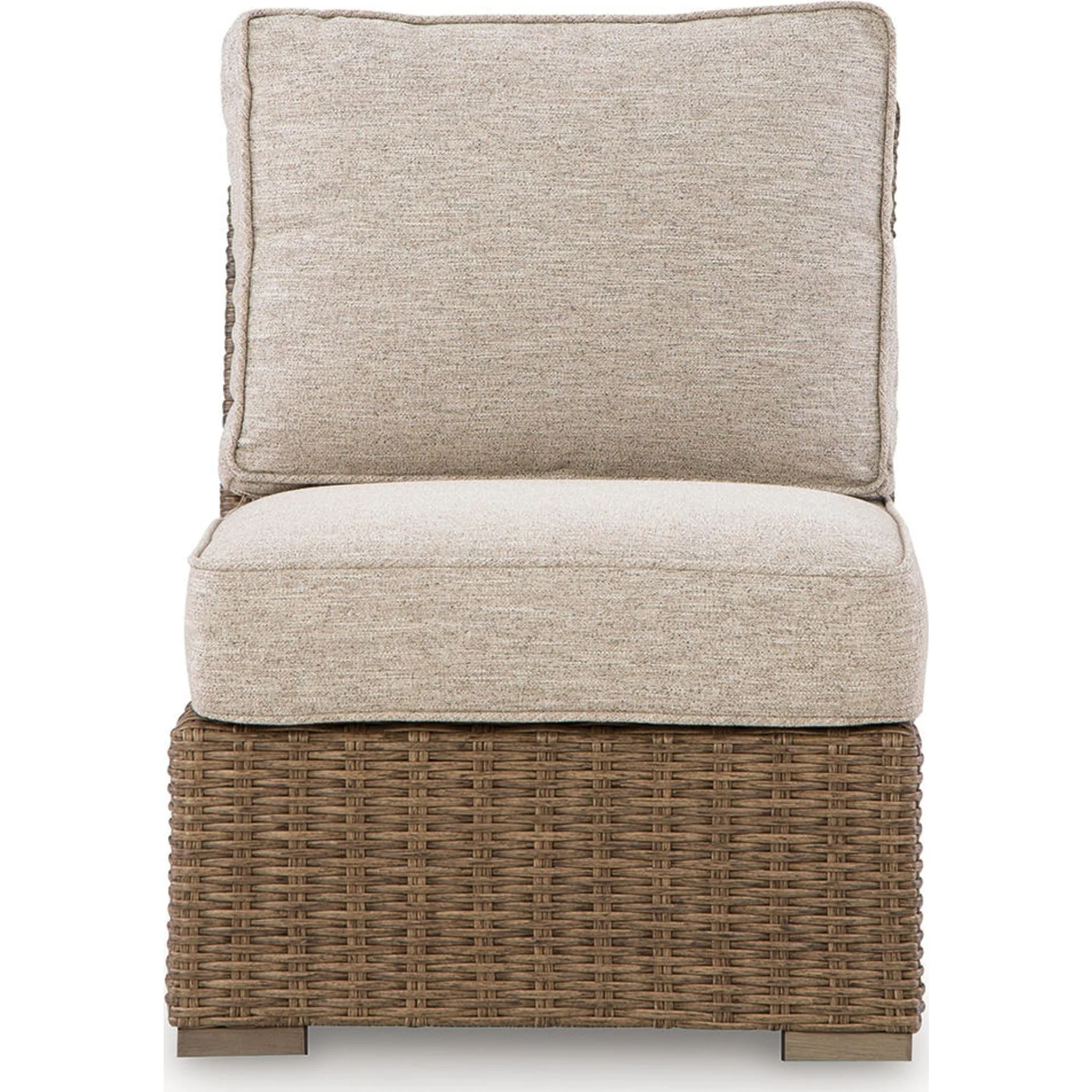 Laguna Heights Outdoor Armless Chair with Cushion - Beige - Image 6
